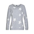 arizona pyjama in een gemêleerde look met sterretjes (set van 2) grijs