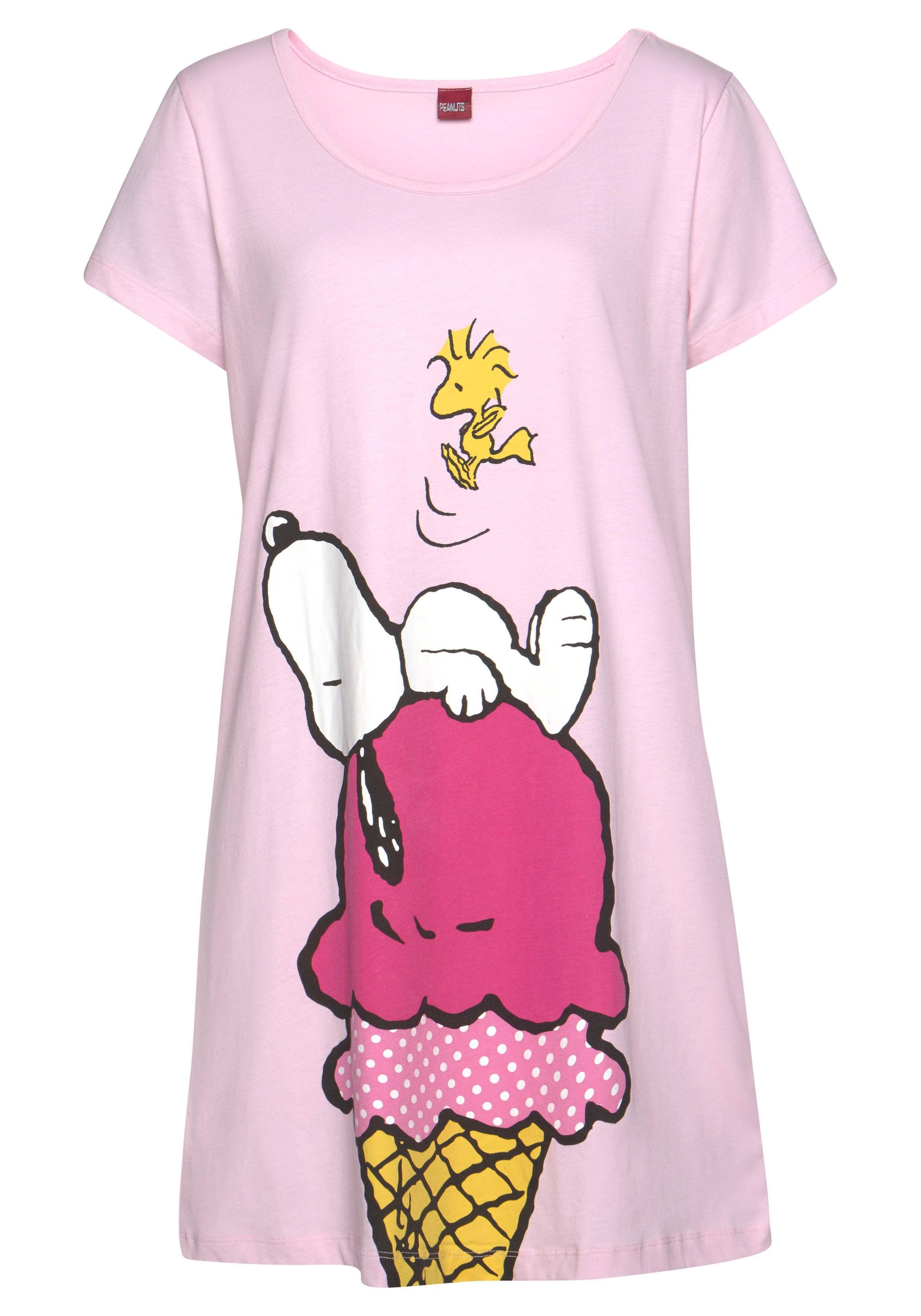 Peanuts Nachthemd met groot snoopy-motief nachthemden maat 40/42 roze