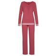 arizona pyjama met gestreepte boorden rood