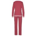 arizona pyjama met gestreepte boorden rood