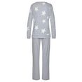 arizona pyjama in een gemêleerde look met sterretjes (set van 2) grijs