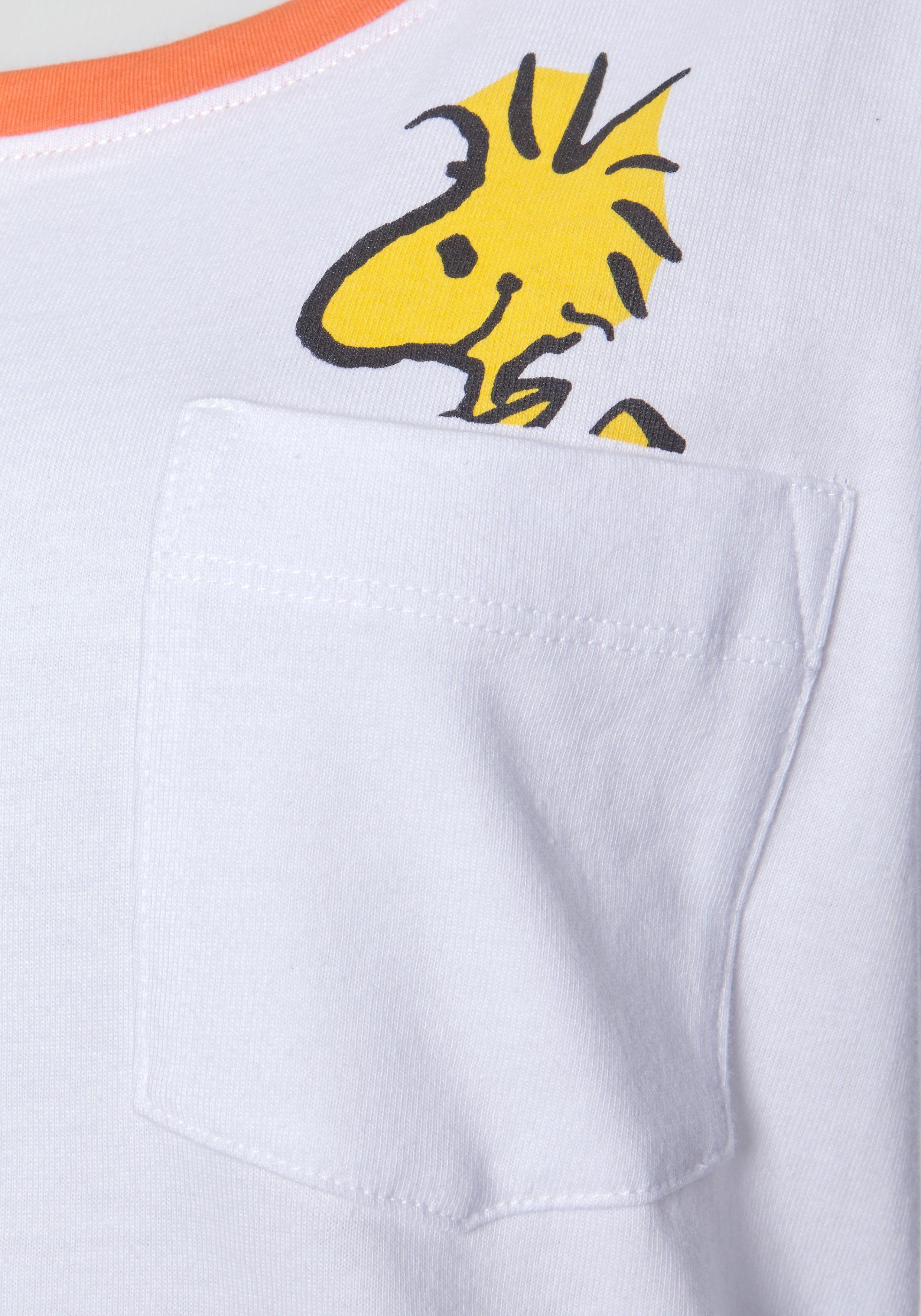 Peanuts Pyjama met snoopy- en woodstock-print (2-delig, 1 stuk)