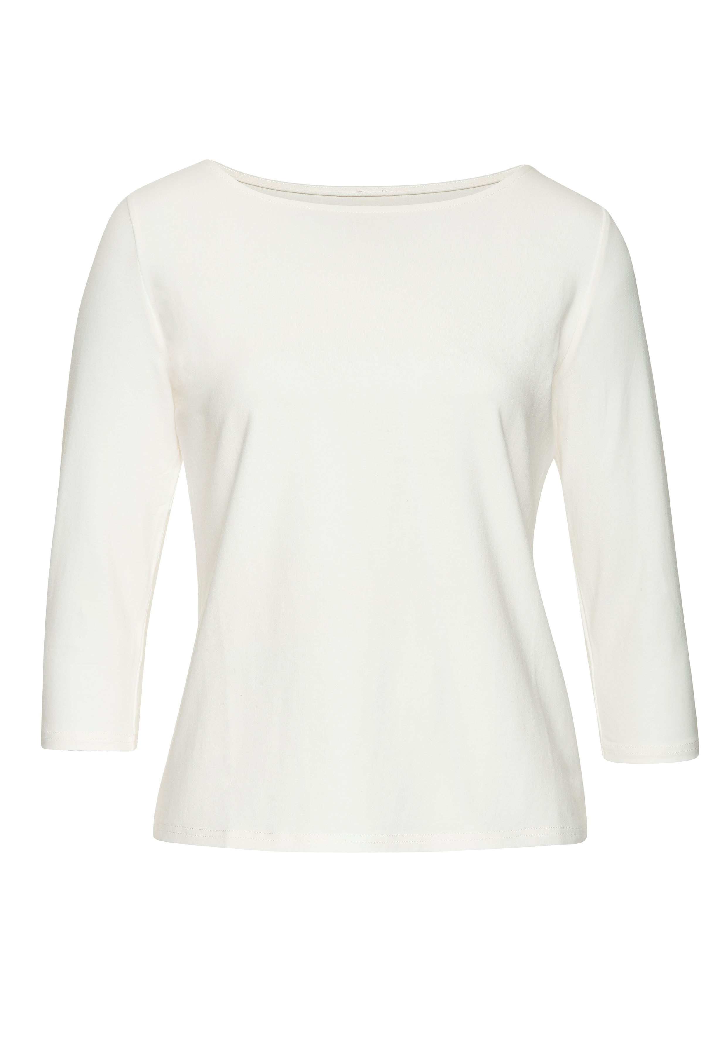 Lascana Shirt met 3/4 mouwen van elastische katoen-modal kwaliteit (Set van 2)