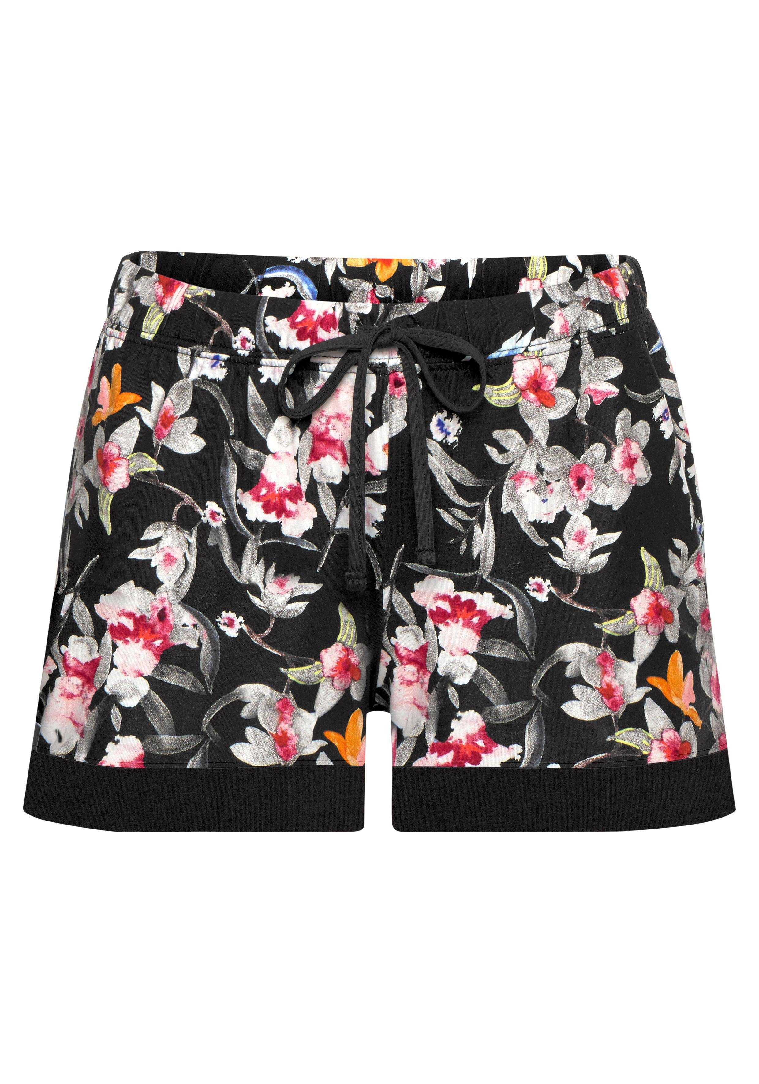 s.Oliver RED LABEL Beachwear Shortama Shortama met bloemmotief (2-delig, 1 stuk)