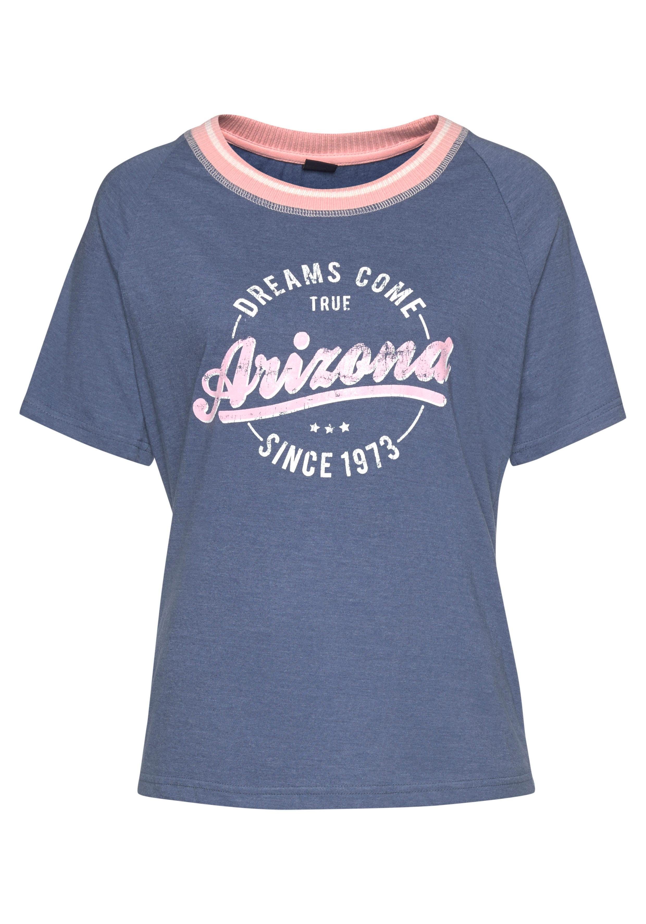 Arizona Shortama in college-look met folieprint (2-delig, 1 stuk)