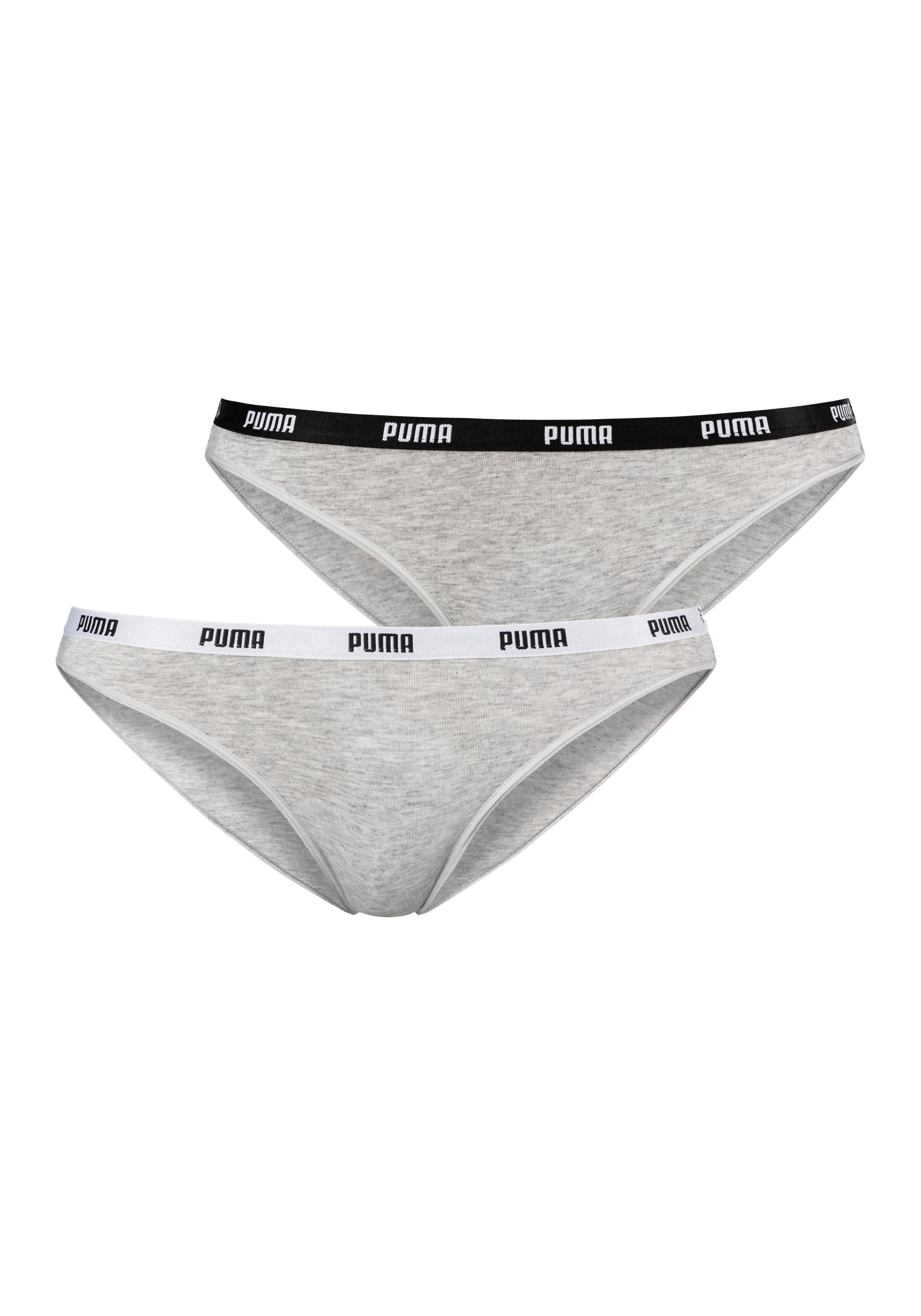 PUMA Bikinibroekje Iconic met smalle logo-weefband (2 stuks, Set van 2)