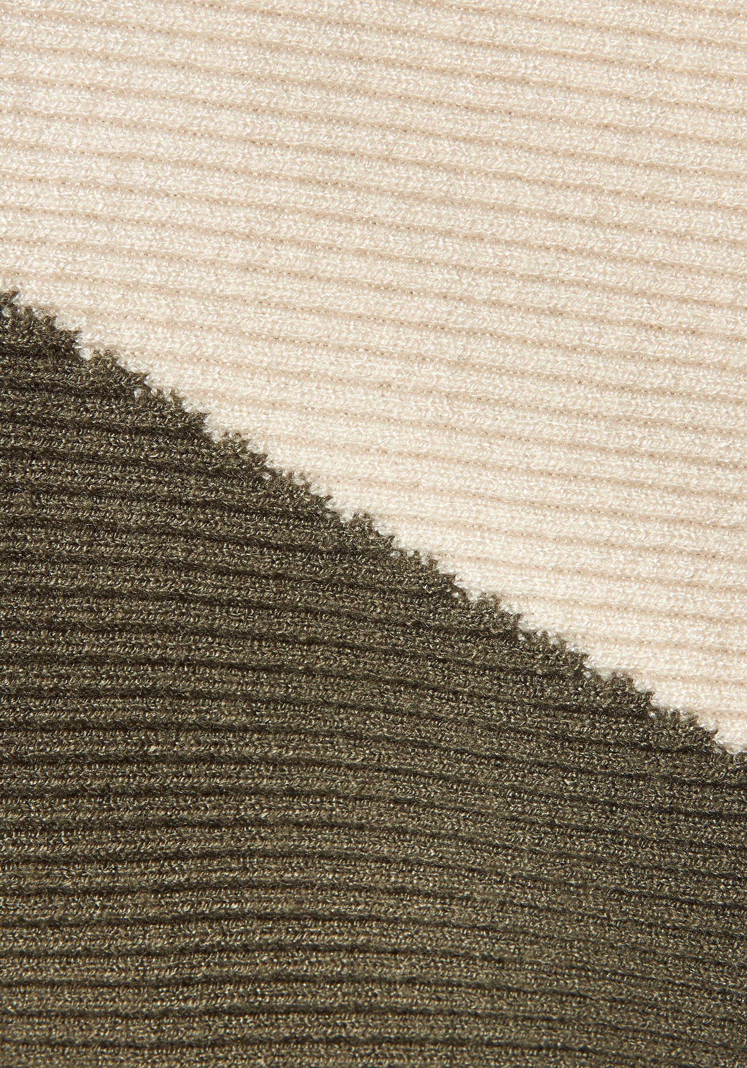 Lascana Gebreide trui met colorblock-look en lichte vleermuismouwen