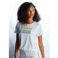 lascana t-shirt pride met 'power of love' frontprint wit