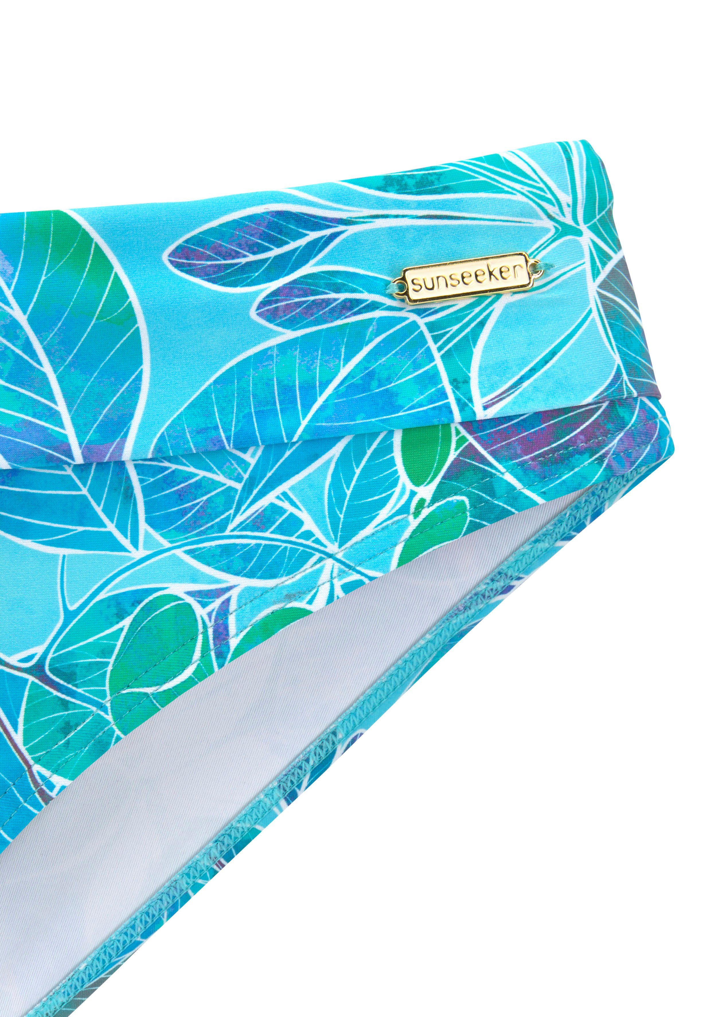 Sunseeker Bikinibroekje Lapa met omslagband en tropische print