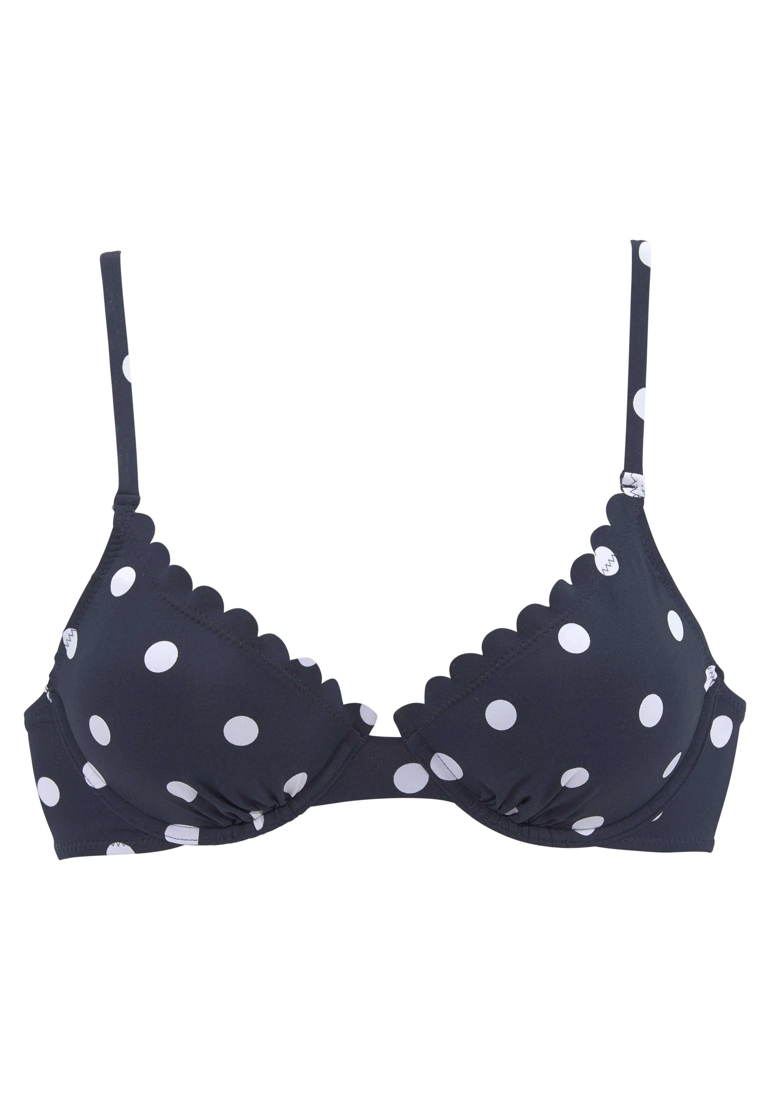Lascana Bikinitop met beugels Jada met lichte wattering en schulprandjes