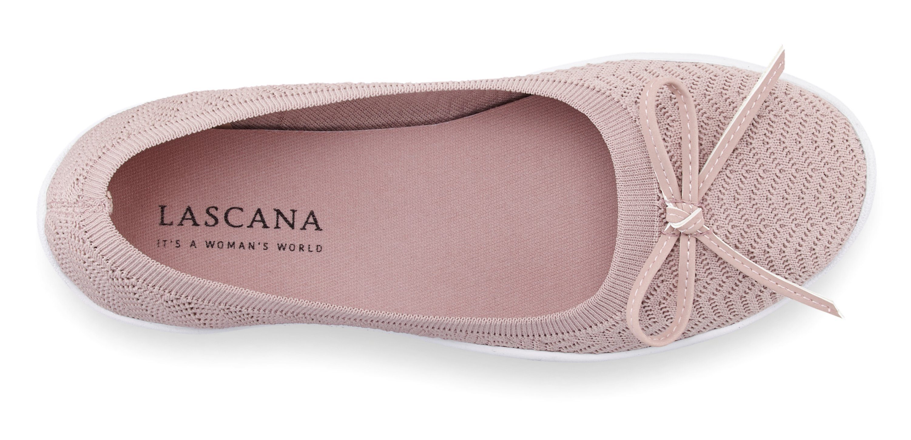 Lascana Sneaker ballerina's Slipper, lage schoen, slip-on sneaker ultralicht VEGAN