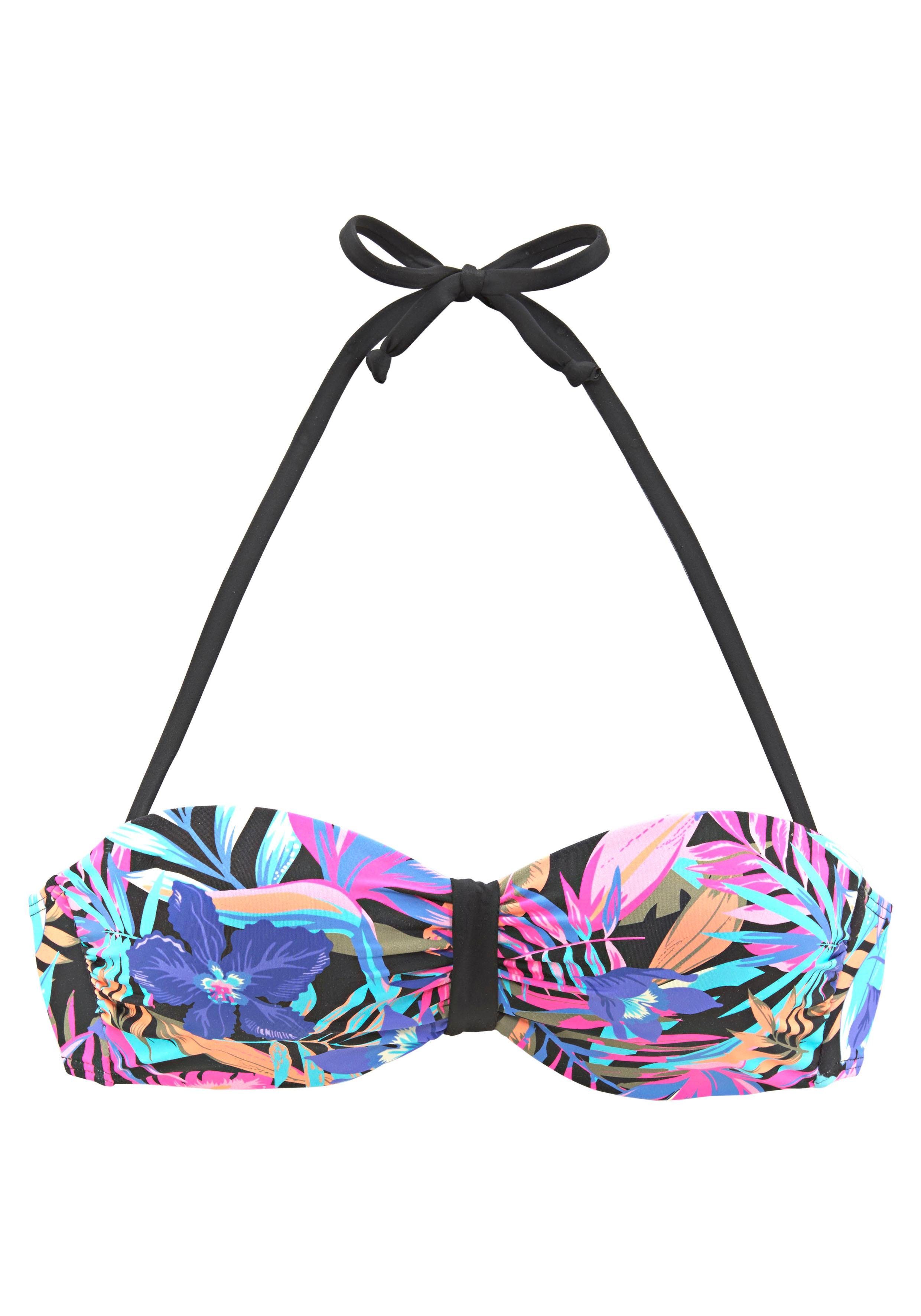 Bench. Bandeau-bikinitop Pitch met kleurrijke print