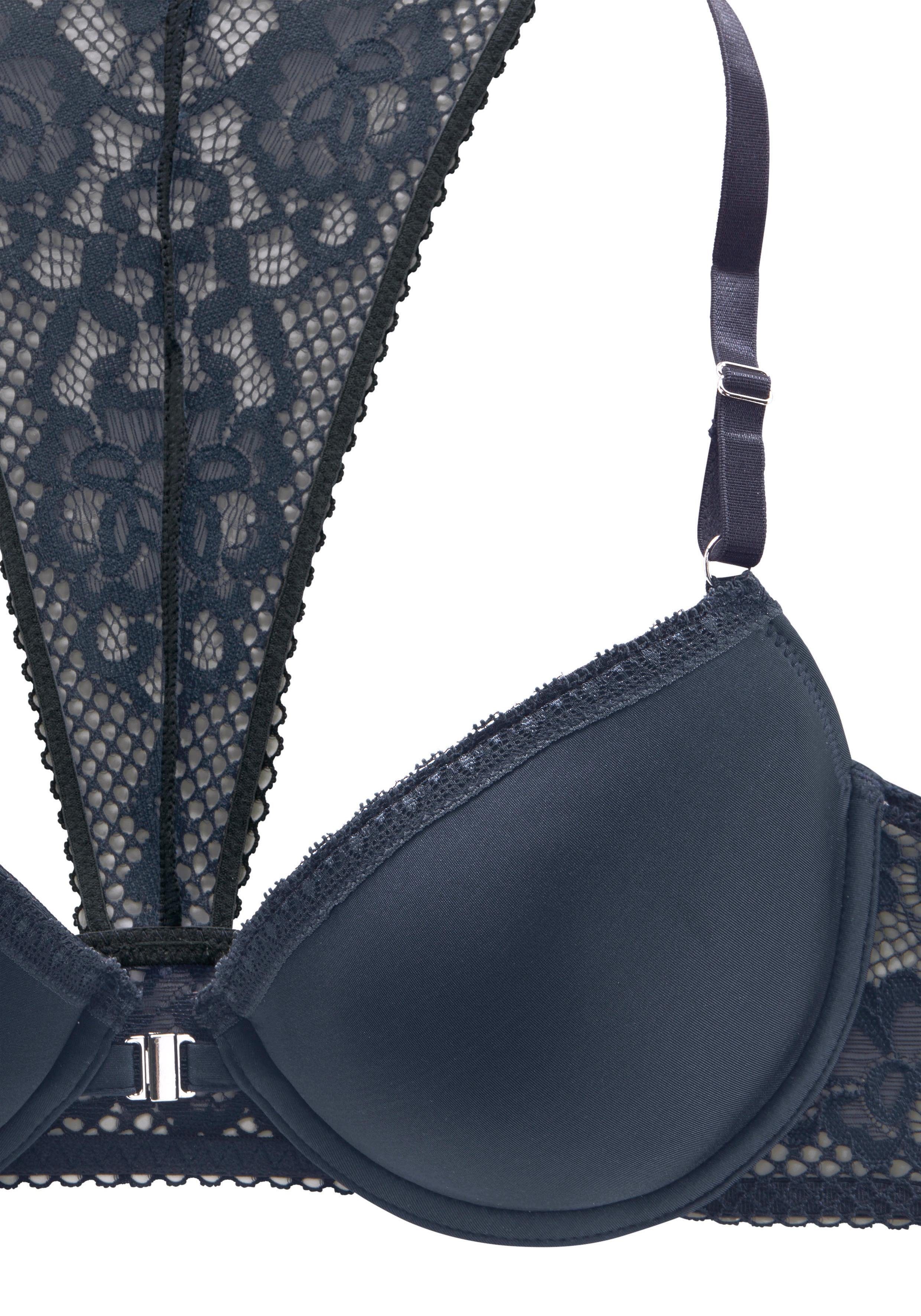 s.Oliver RED LABEL Beachwear Bh met steuncups Lisette met voorsluiting en mooie kanten achterkant, dessous