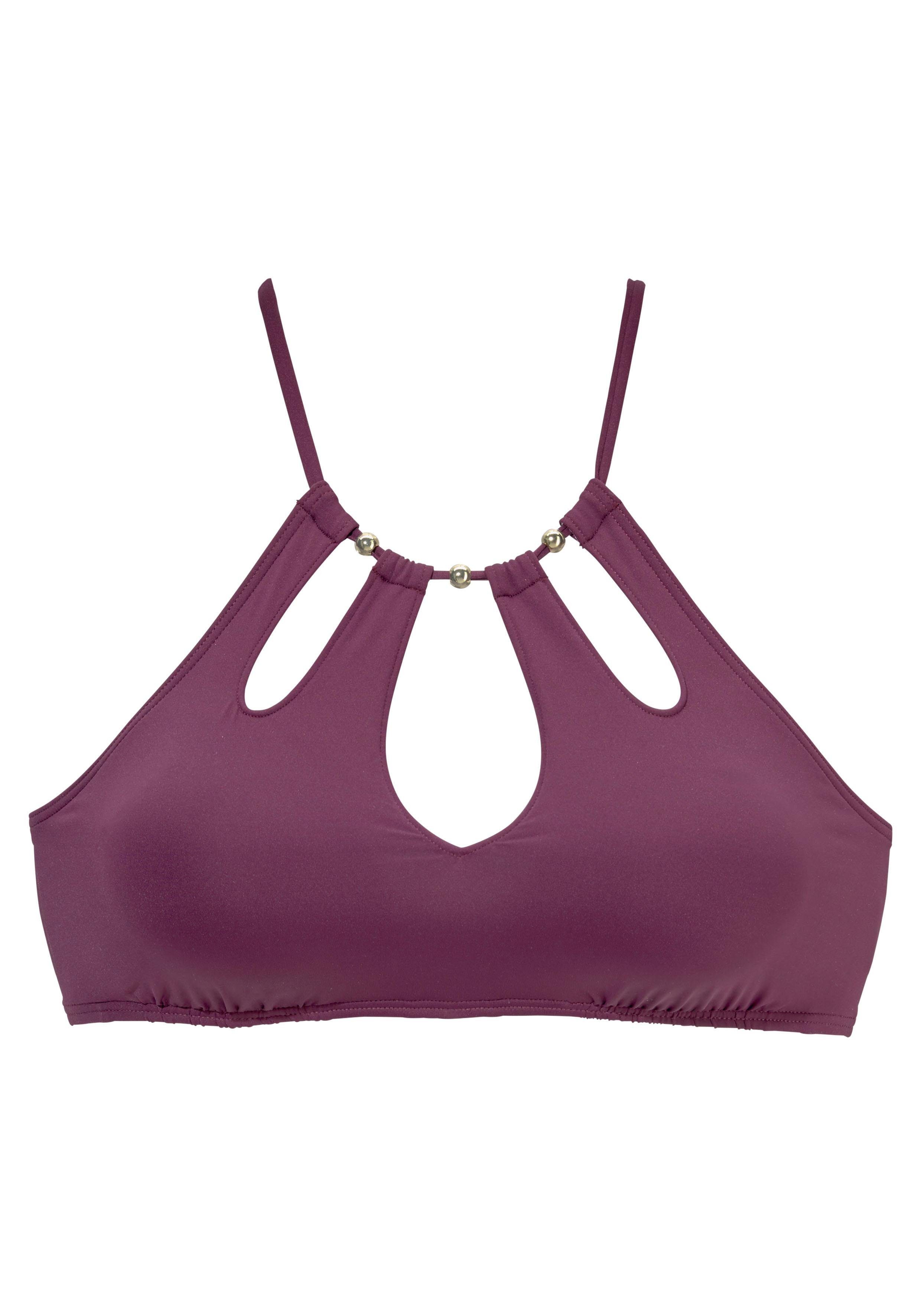 Lascana Bustierbikinitop Italy met sierkraaltjes bikini tops maat 38 rood