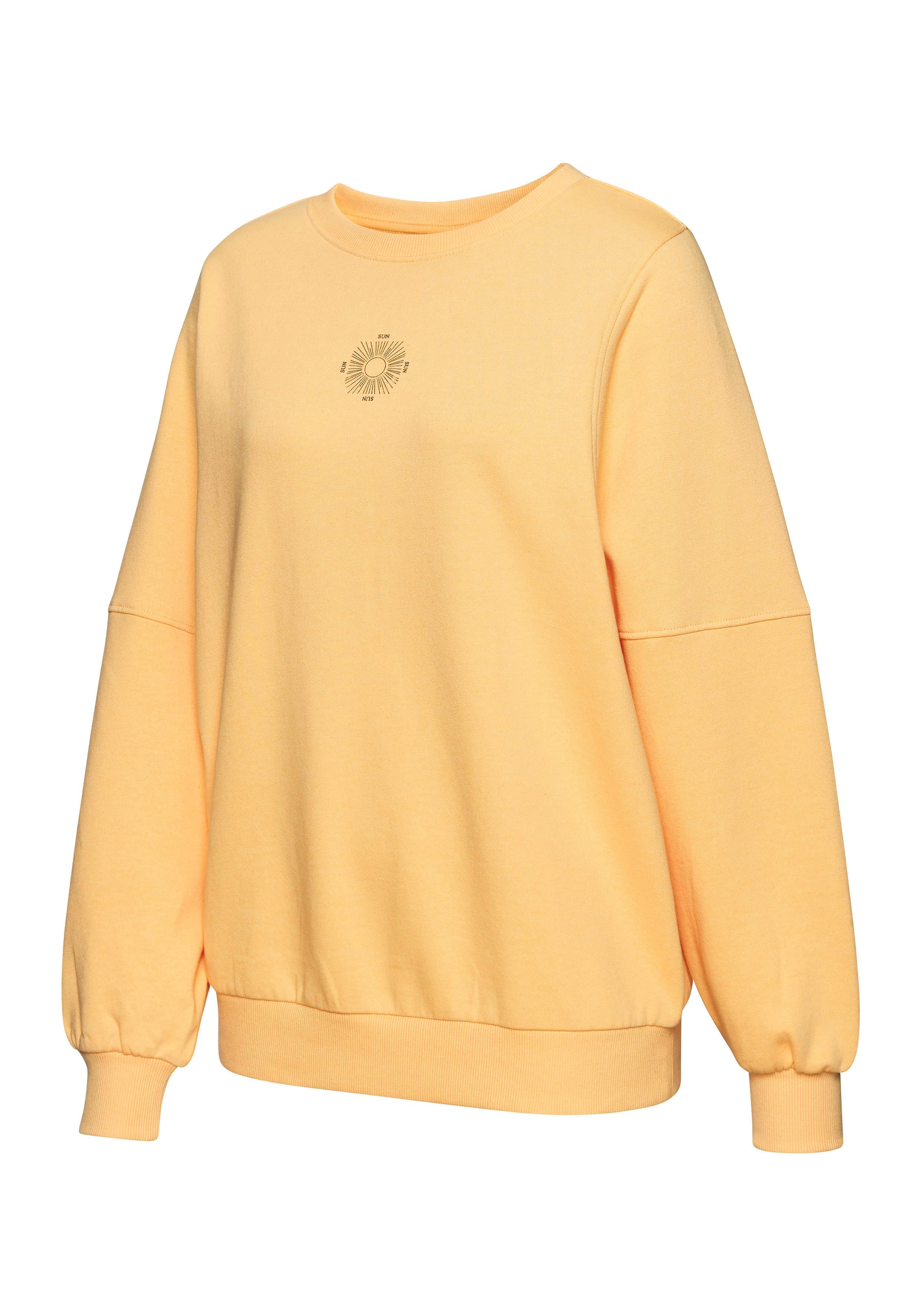 Buffalo Sweatshirt Loungetop met grote rugprint - met glanseffect, loungewear