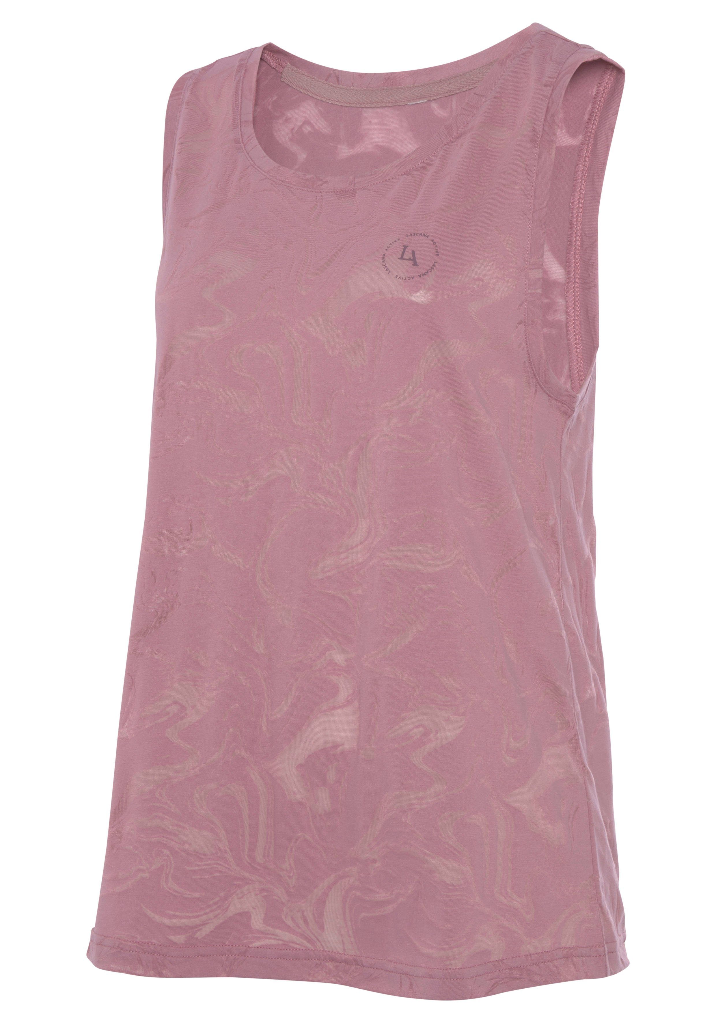active by Lascana Functioneel shirt -Sportshirt Sportshirt met ronde hals en logoprint