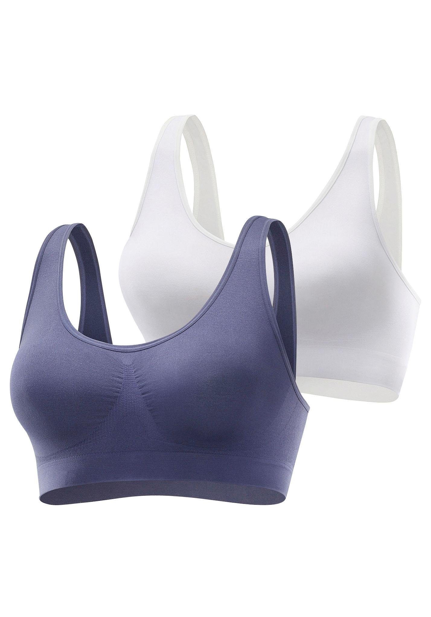 Petite fleur Bralette-bh SEAMLESS zonder beugels gemaakt van zacht Microtouch-materiaal(Set van 2)