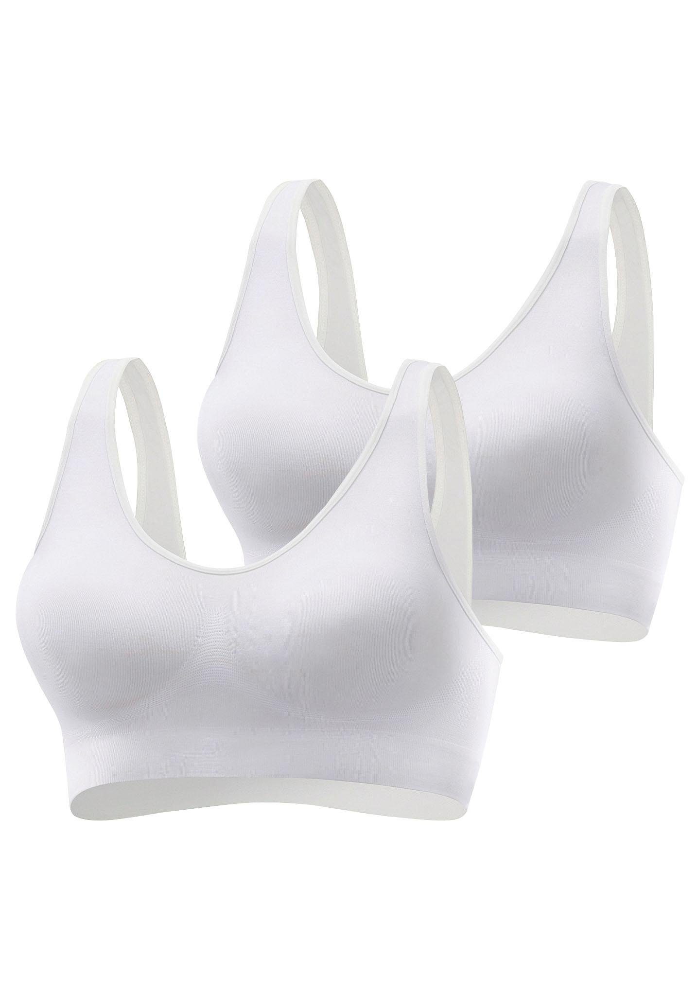 Petite fleur Bralette-bh SEAMLESS zonder beugels gemaakt van zacht Microtouch-materiaal(Set van 2)