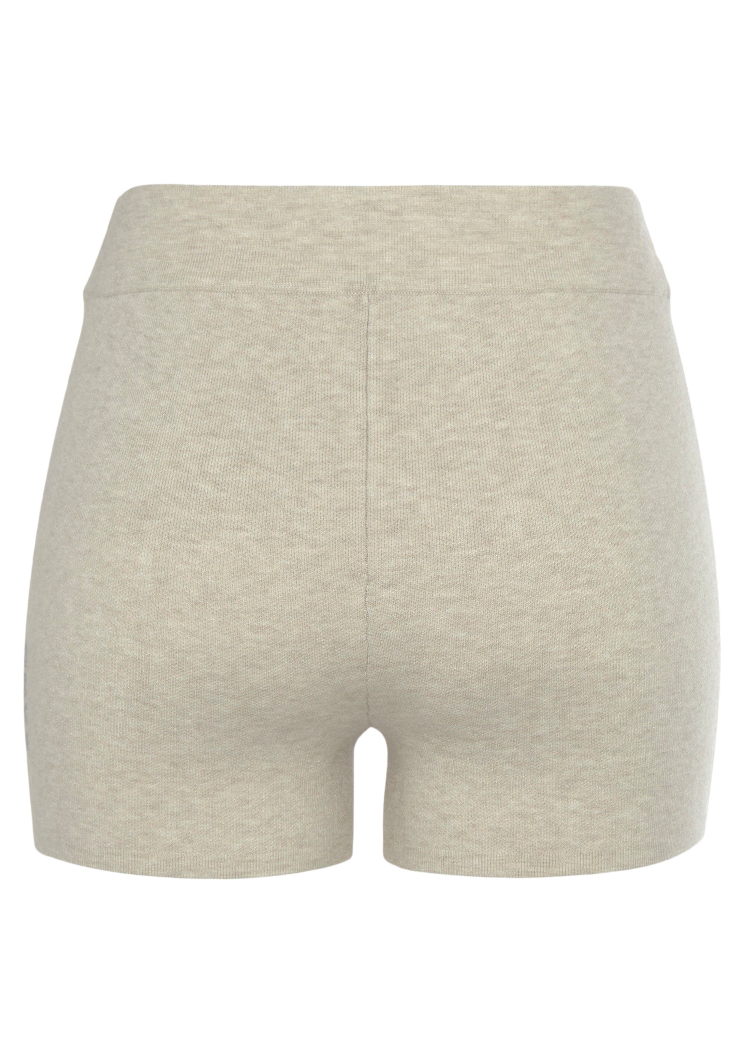 Elbsand Tricotbroek Korte broek van hoogwaardig breiwerk, met logostiksel, loungewear