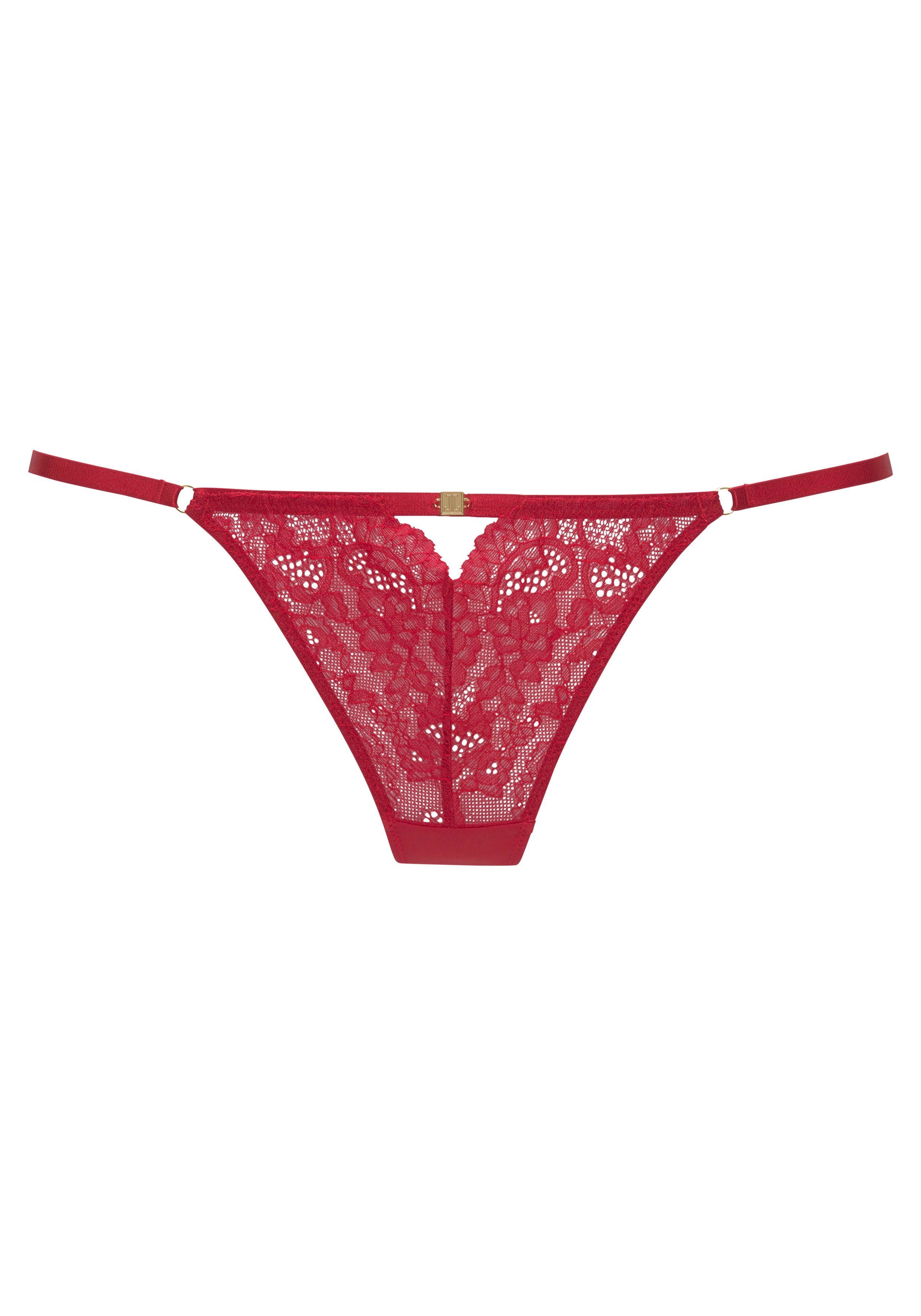 Jette Joop String met verleidelijke vetersluiting strings maat 44/46 rood