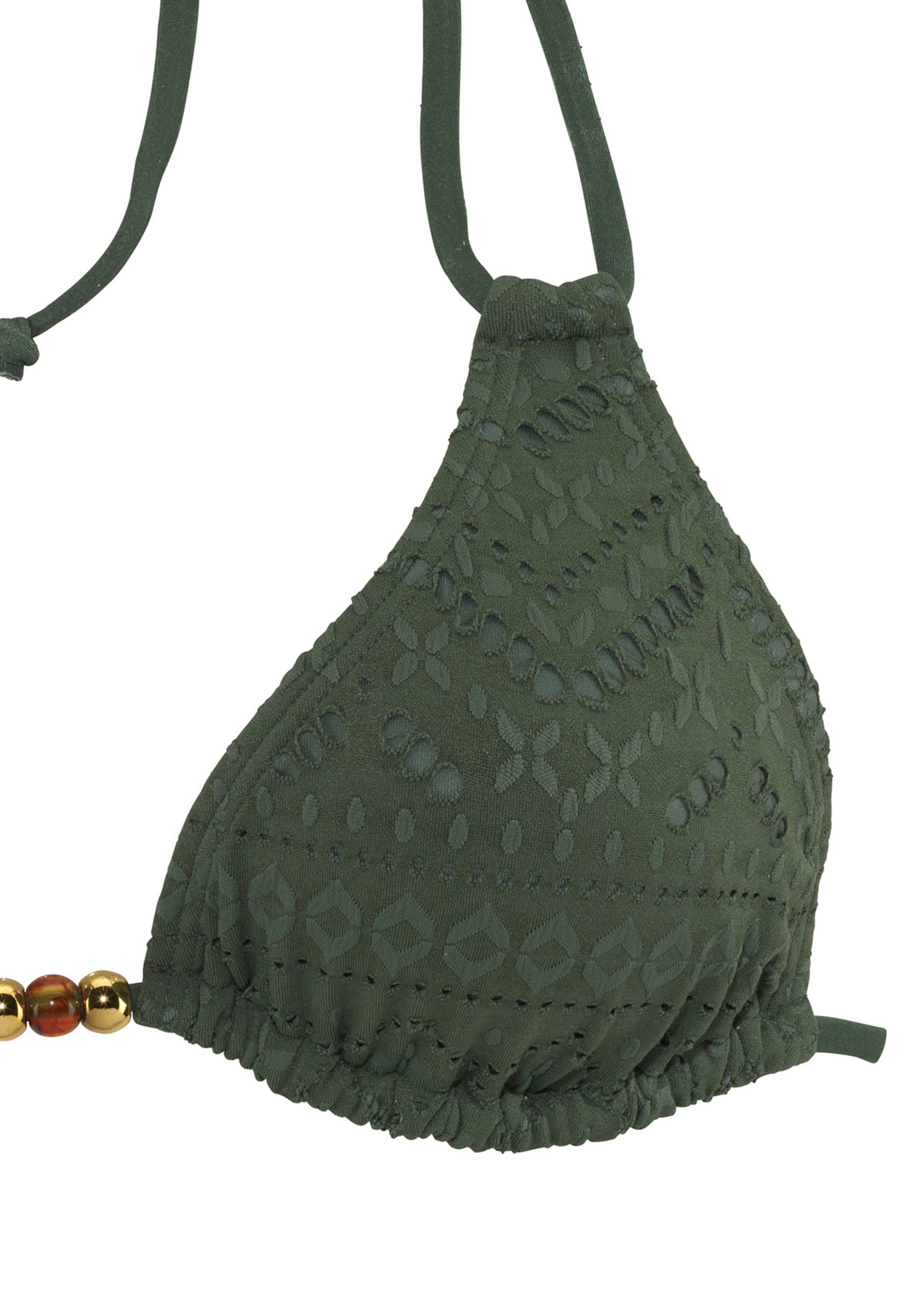 Lascana Triangel-bikinitop Omara met broderie anglaise