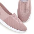lascana slip-on sneakers van textiel, veganistisch roze