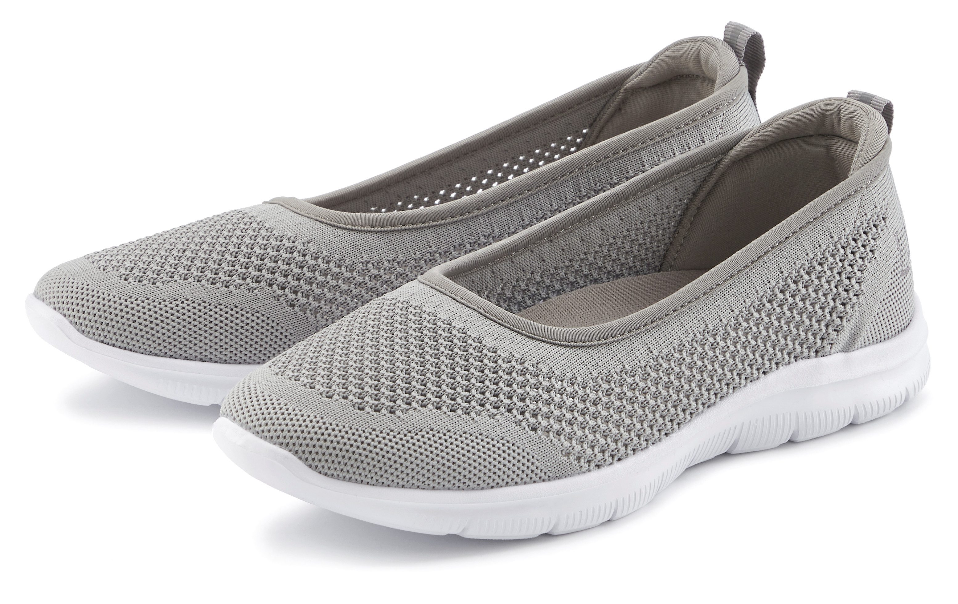 Lascana Sneaker-ballerina’s ultralichte slipper, slip-on sneaker, vrijetijdsschoen vegan