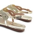 lascana teenslippers sandalen in metallic-look goud