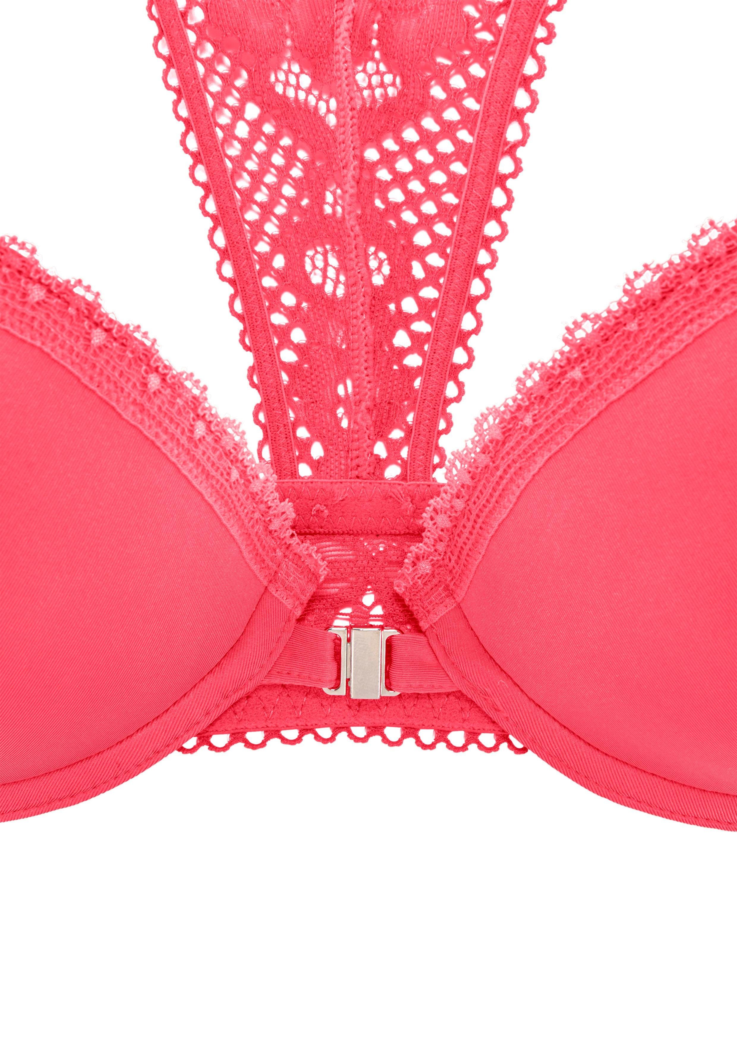 s.Oliver RED LABEL Beachwear Bh met steuncups Lisette met voorsluiting en mooie kanten achterkant, dessous