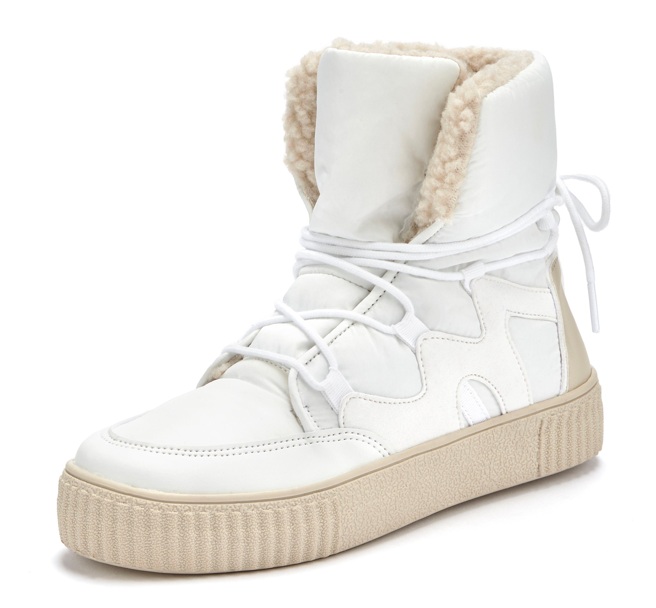 Lascana Winterlaarzen met warme voering, snowboots, veterschoenen, winterlaarzen