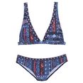 s.oliver red label beachwear triangelbikini met patroonmix blauw