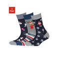 h.i.s sokken met kerstdesign (3 paar) zwart