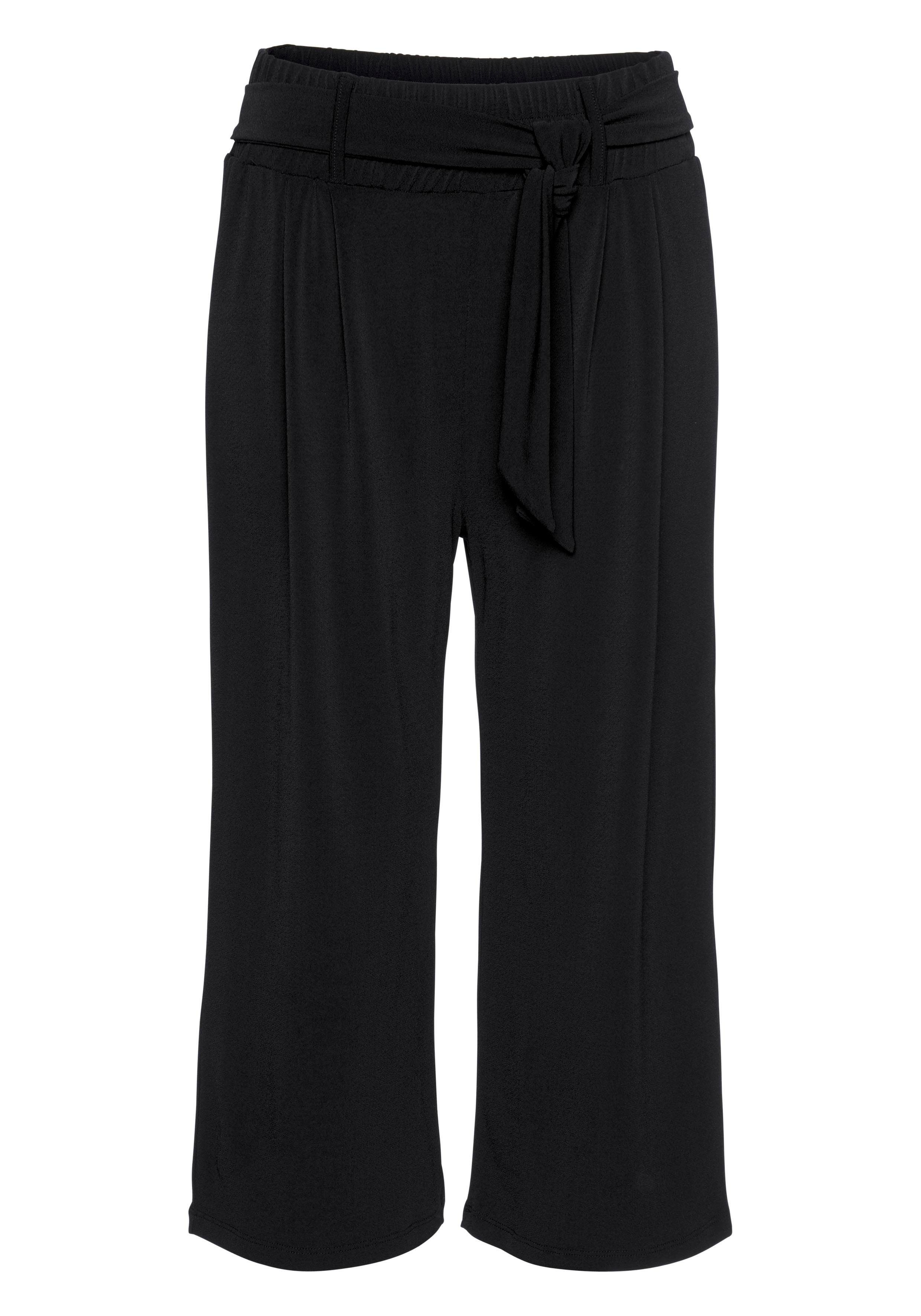 Lascana Culotte in 7/8 lengte en strikceintuur, stoffen broek, elegant en zomers (Met een bindceintuur)