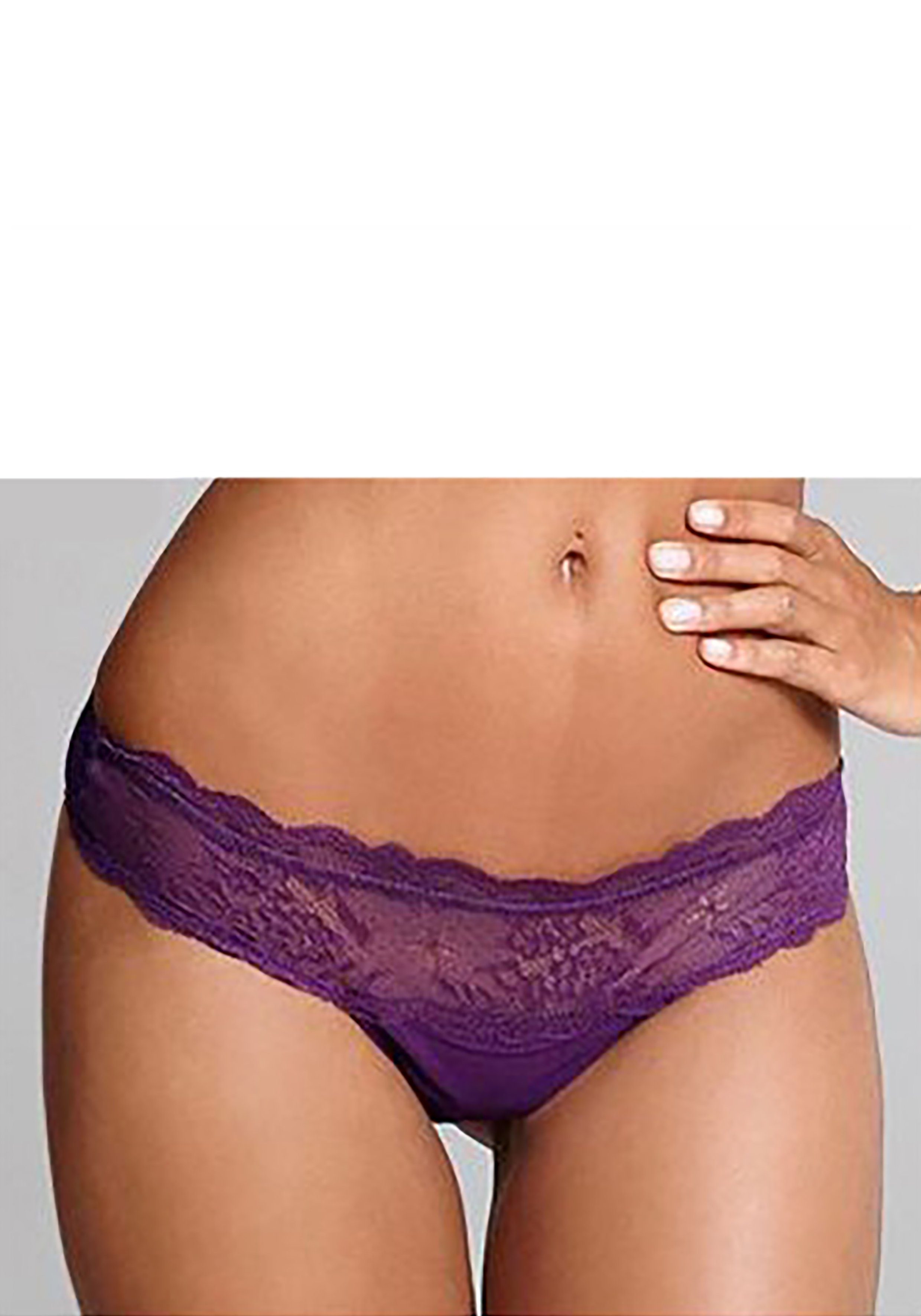 Vivance String in aantrekkelijke set van 2 met kant (2 stuks)