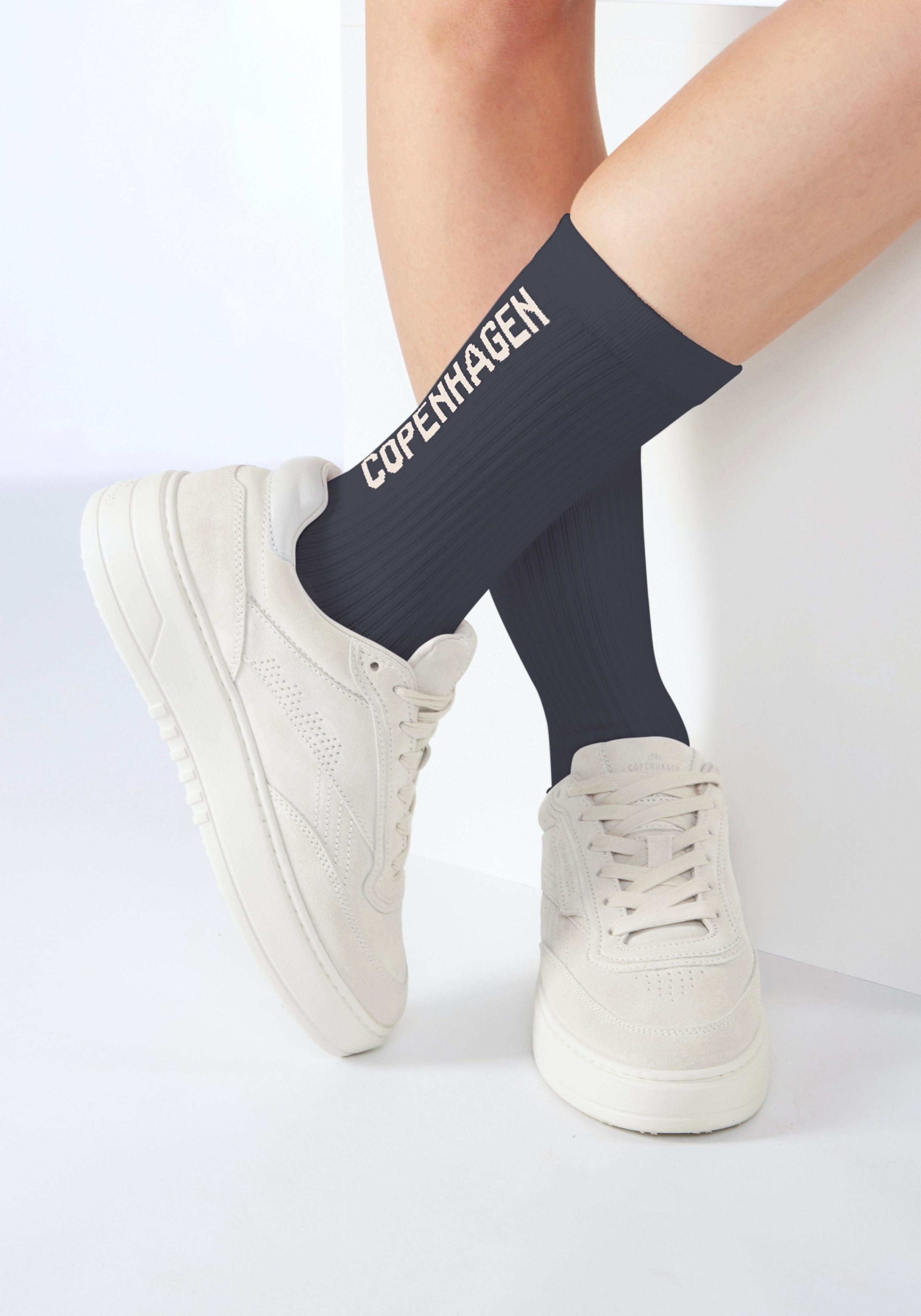 Copenhagen Studios Tennissokken met grote letters (set, 3 paar)