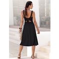 lascana midi-jurk met knoopdetail achter zwart