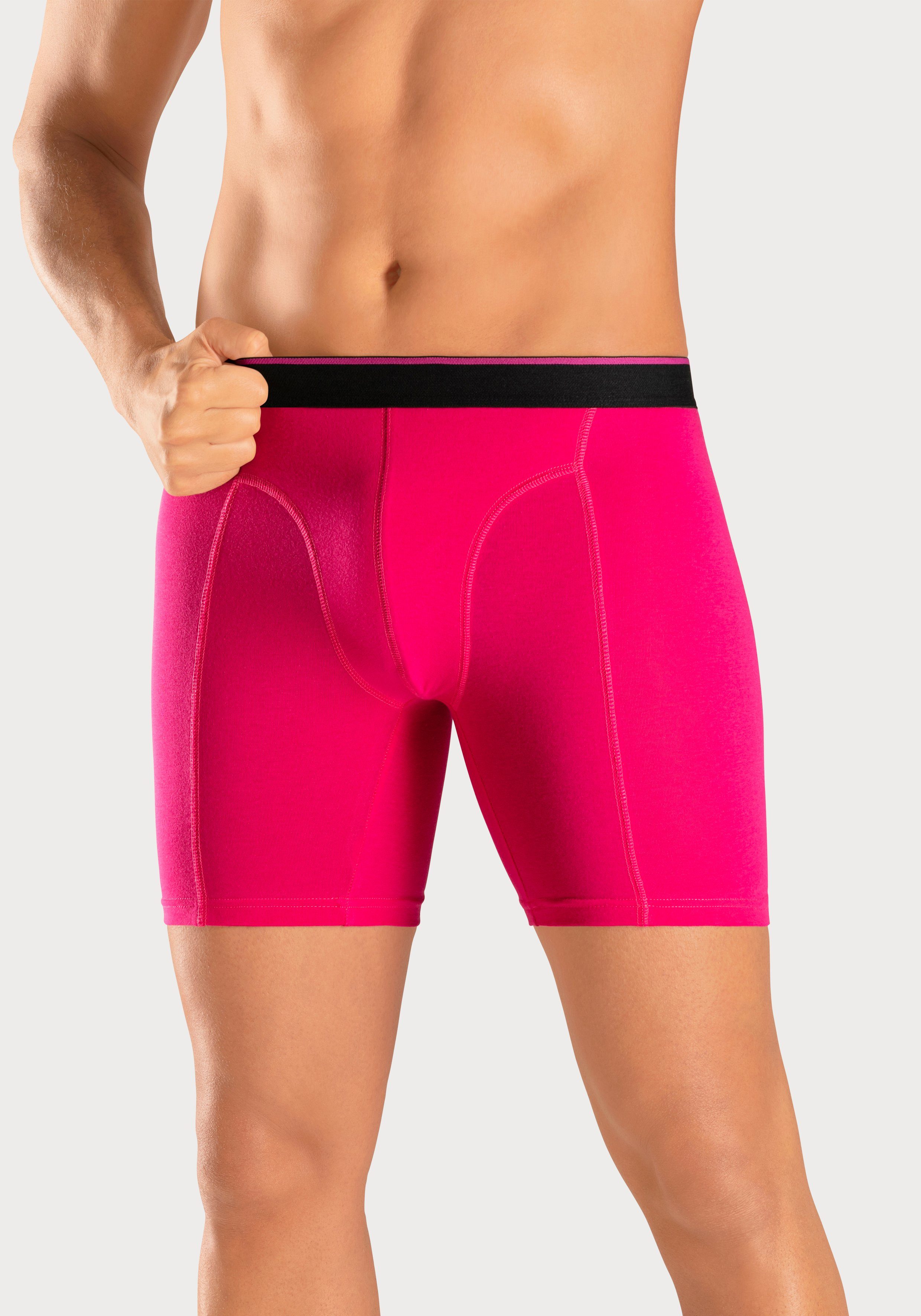 AUTHENTIC LE JOGGER Lange boxershort met twee kleuren geweven band en langere pijpen (set, 5 stuks)