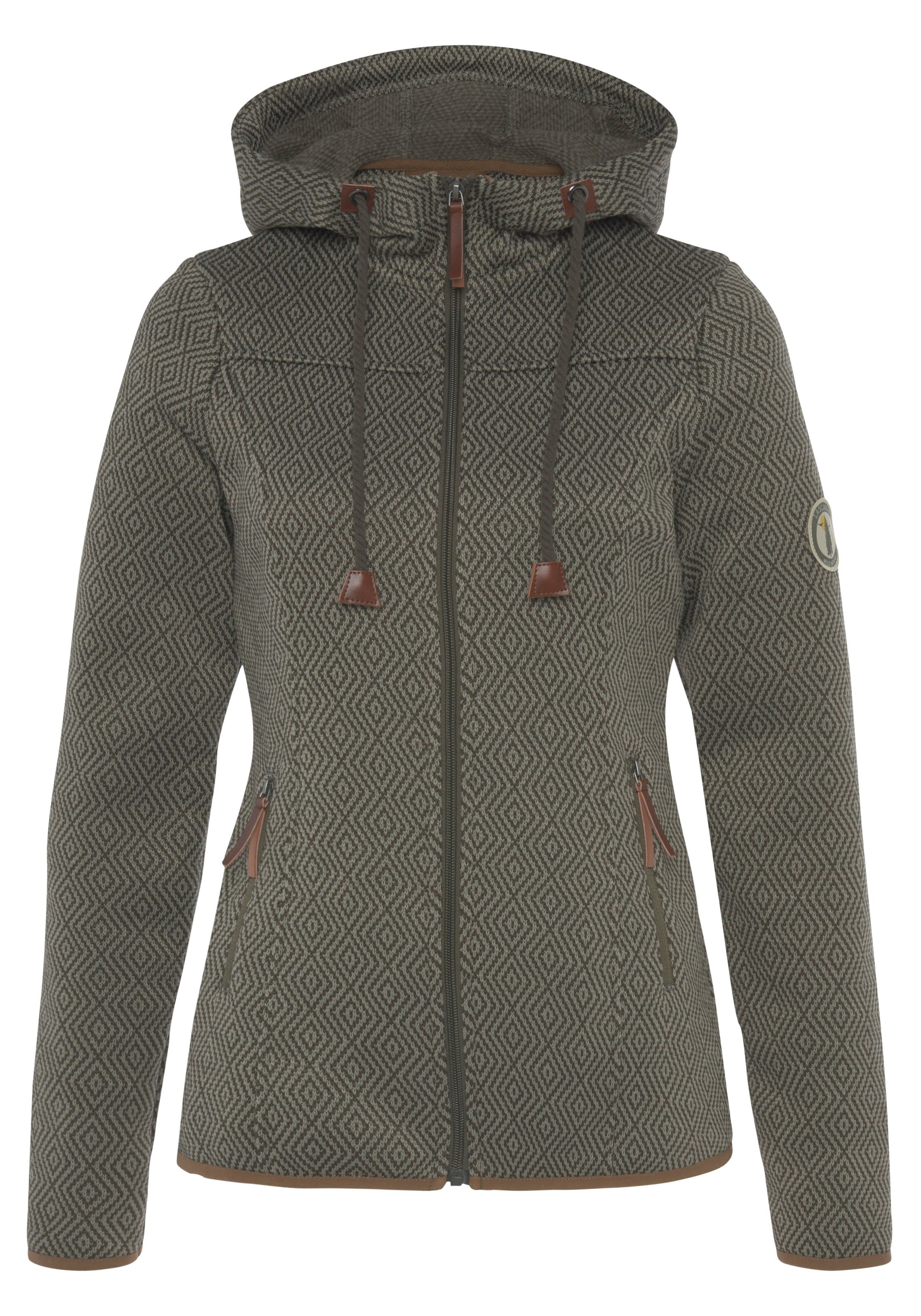active by Lascana Fleecejack Trekking jas met capuchon