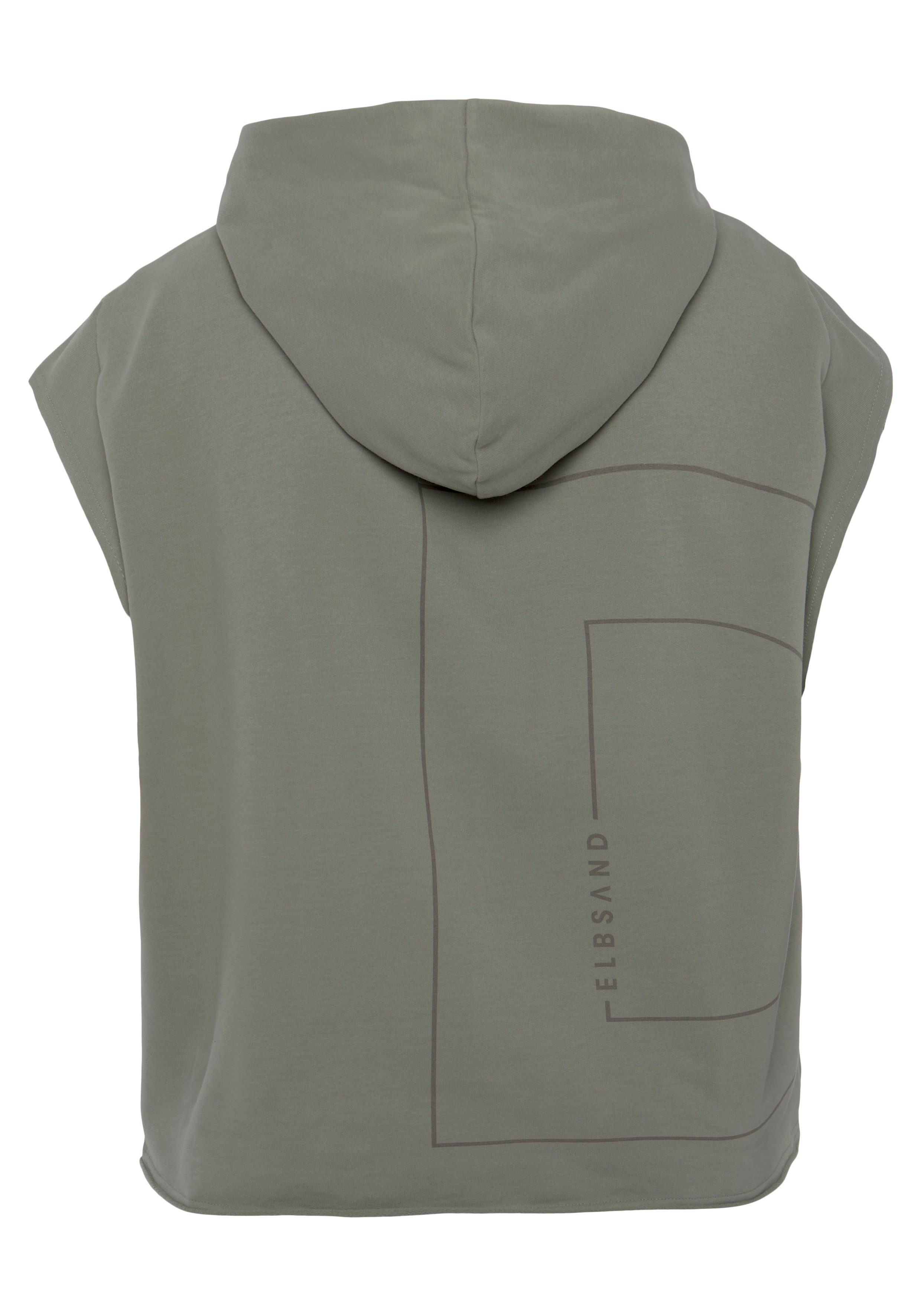 Elbsand Hoodie Catia kortarm hoodie met logo-opdruk achter