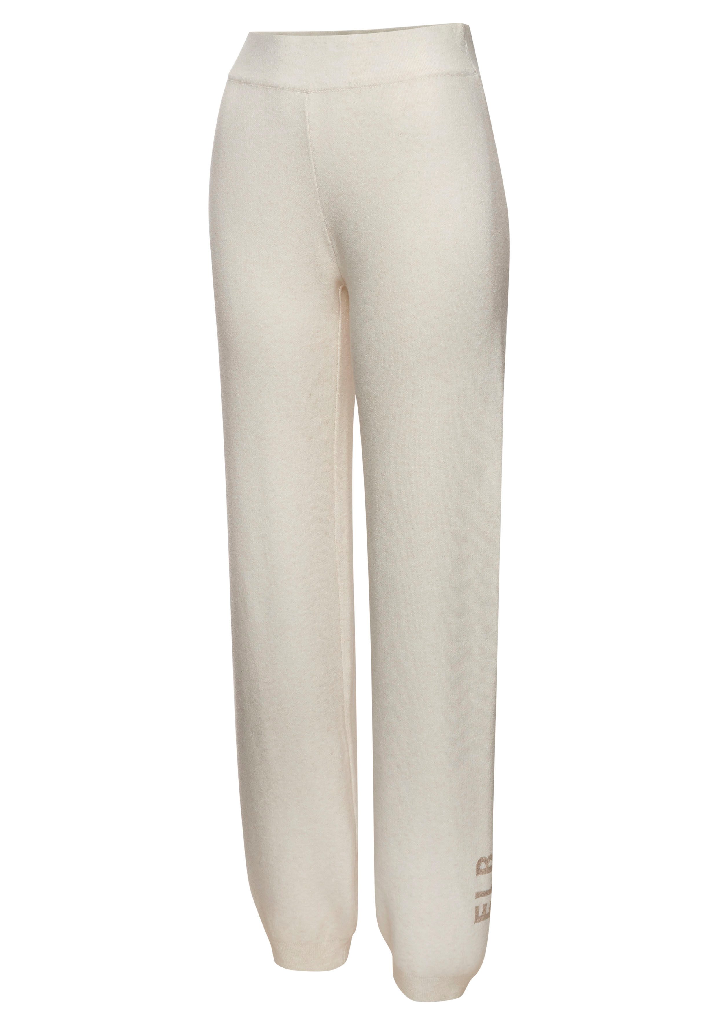 Elbsand Tricotbroek met gebreid logo, van hoogwaardige fijnbrei, loungewear