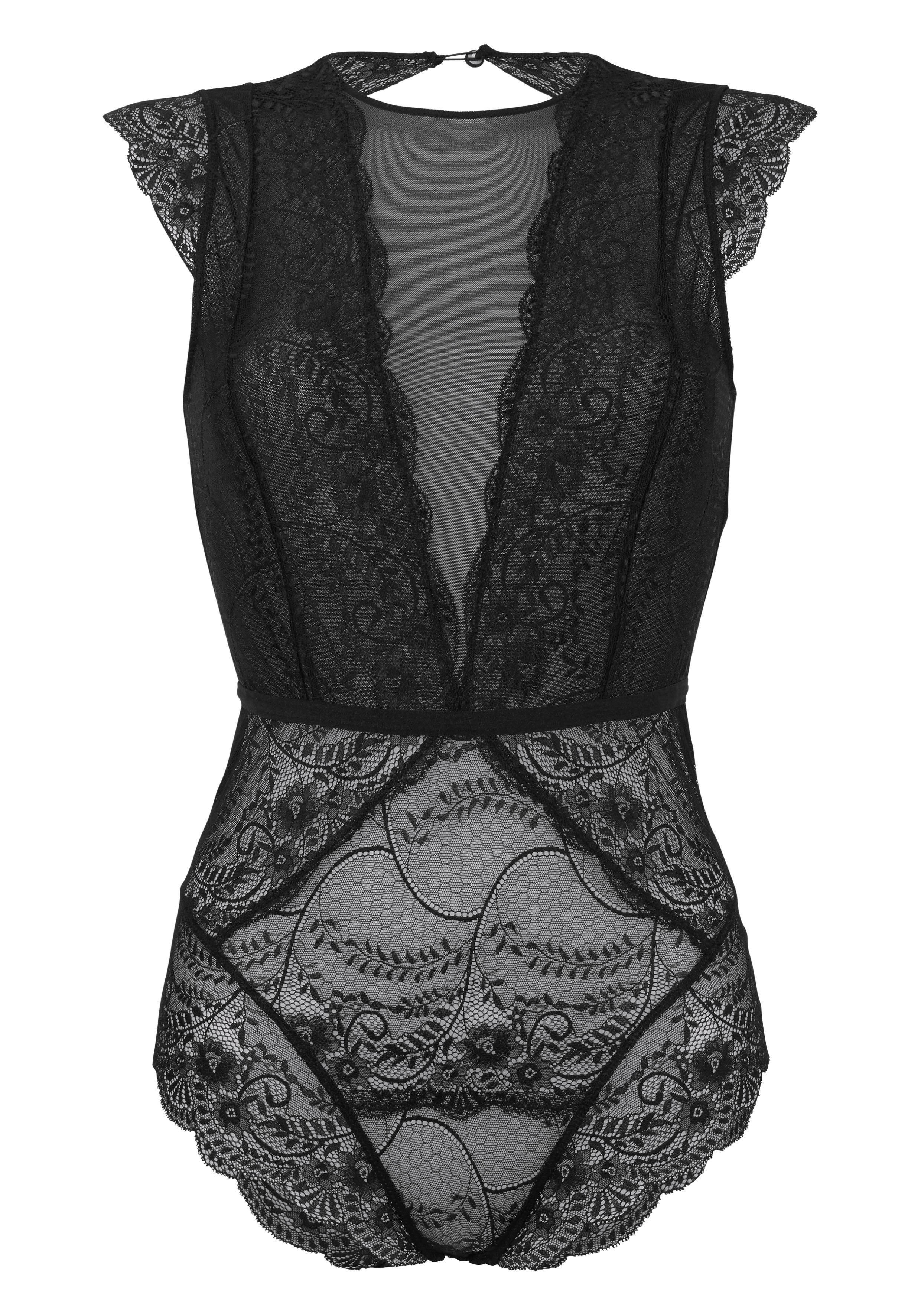 Lascana Body van transparante kant en netinzetten, sexy dessous