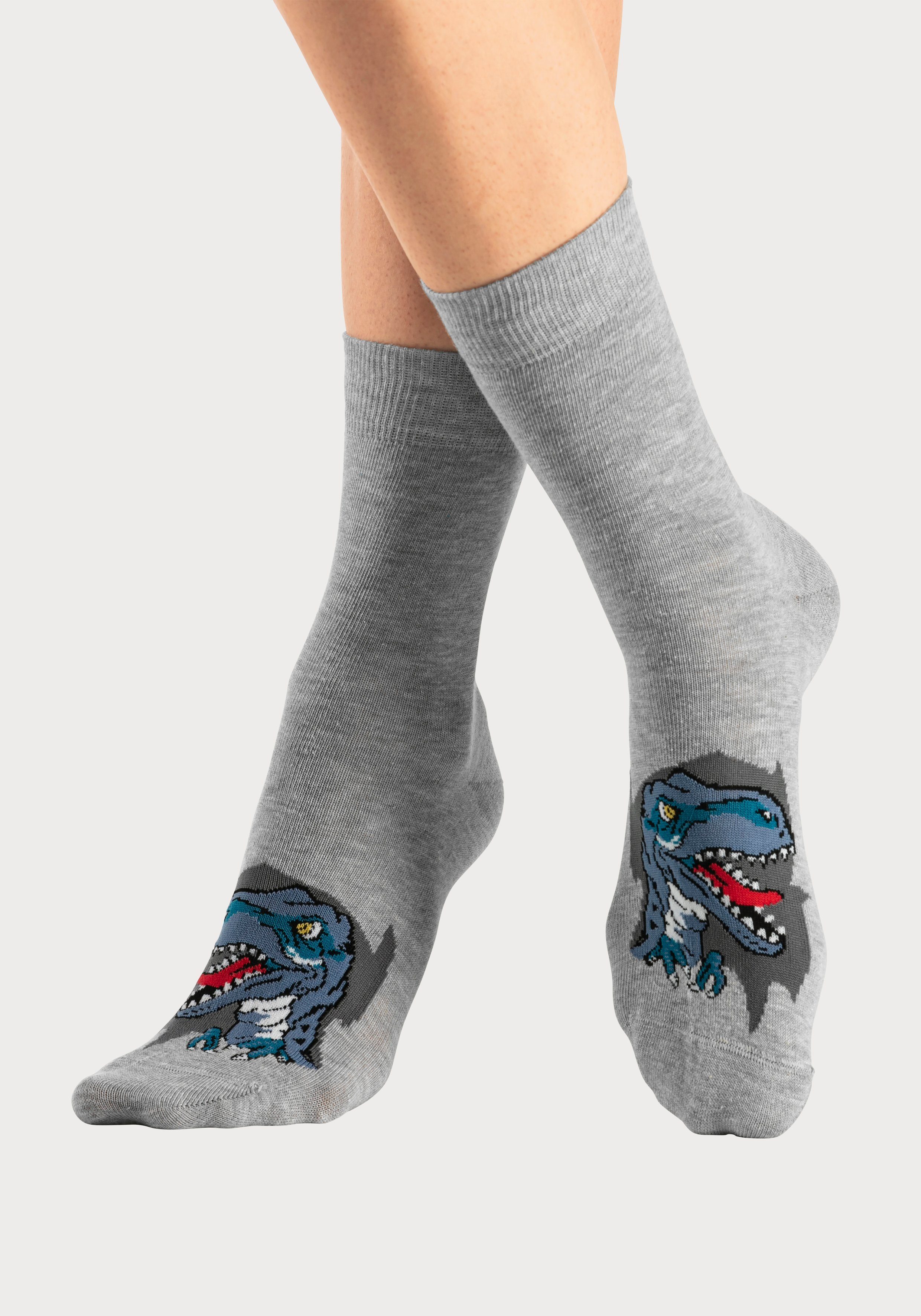 H.I.S Sokken met dinosaurusmotieven (set, 5 paar)