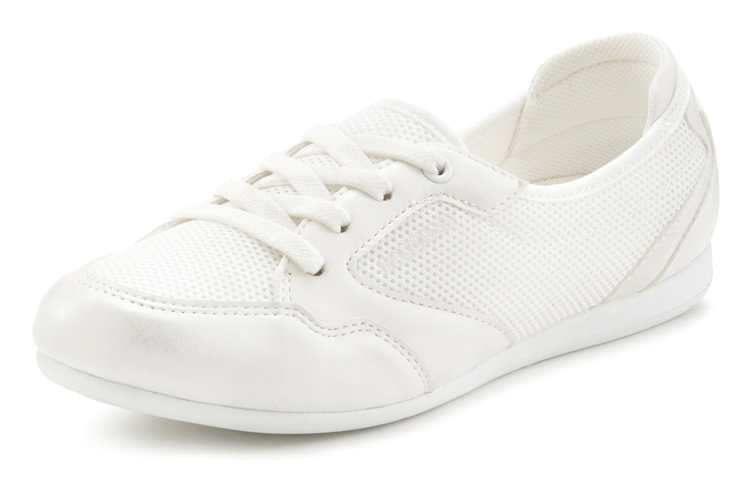 Lascana Sneakers Vrijetijdsschoen, lage schoen in modieuze mesh-look VEGAN