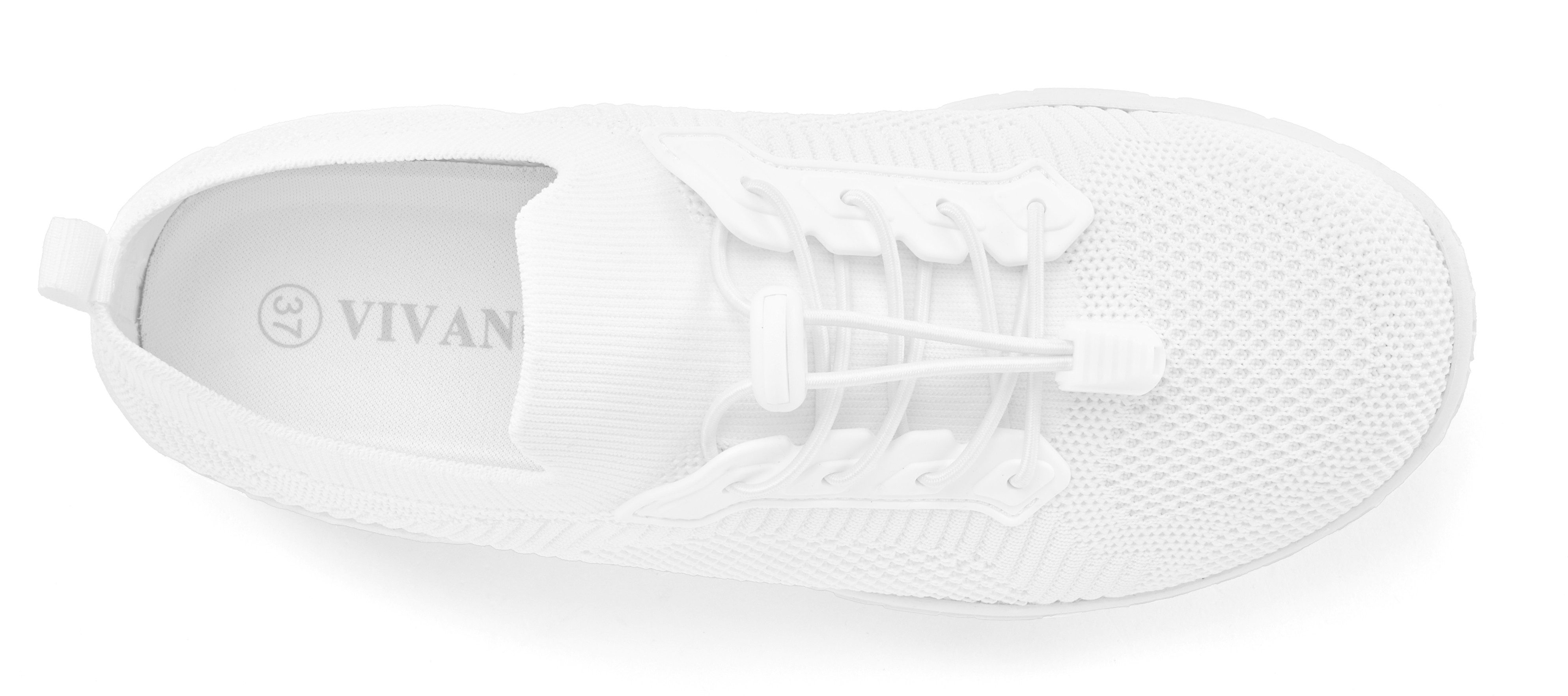 Vivance Sneakers Halfschoen, vrijetijdsschoen met koord en elastische veters vegan