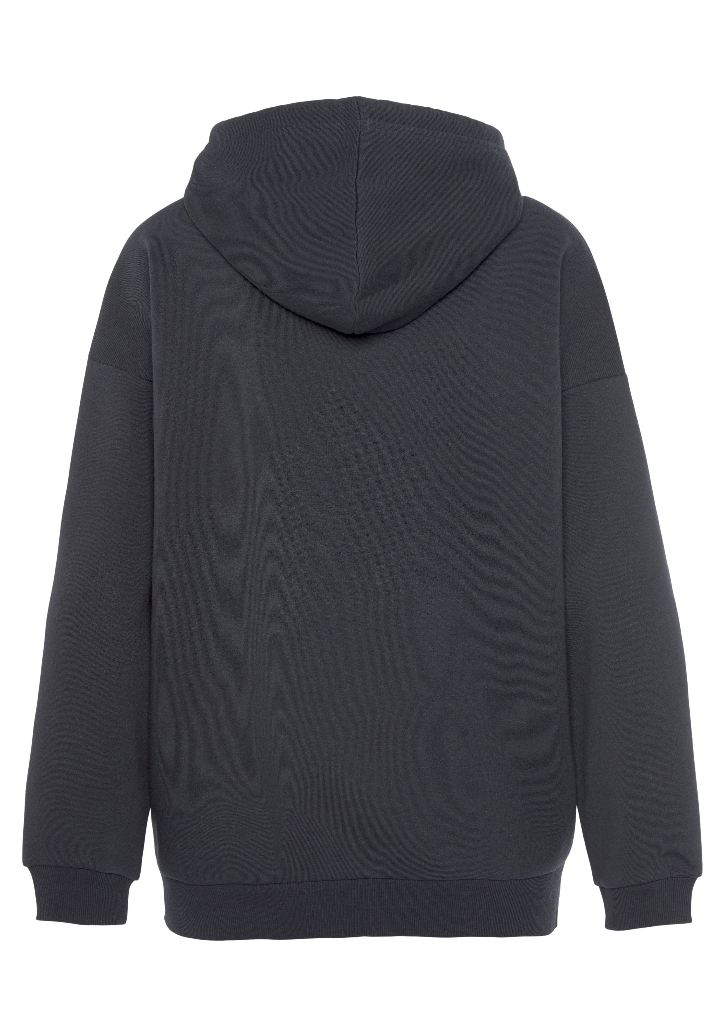 Lascana Capuchonsweatvest , - Sweatvest met capuchon met zijzakken en aan de binnenkant opgeruwd, loungewear
