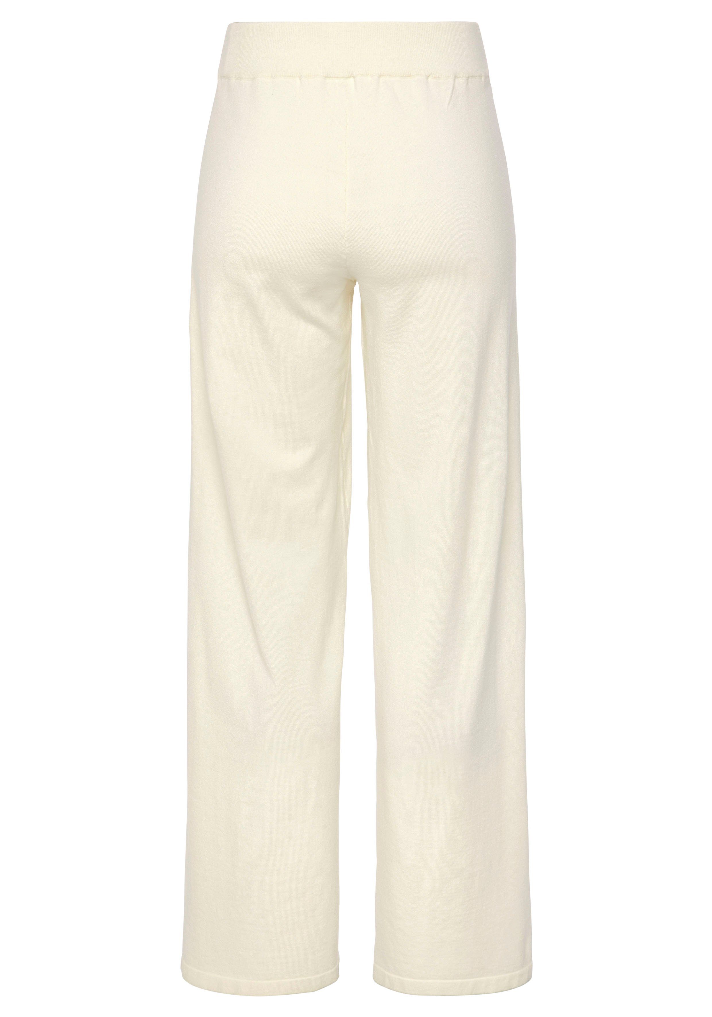 Lascana Tricotbroek -Loungebroek met wijd been, loungewear