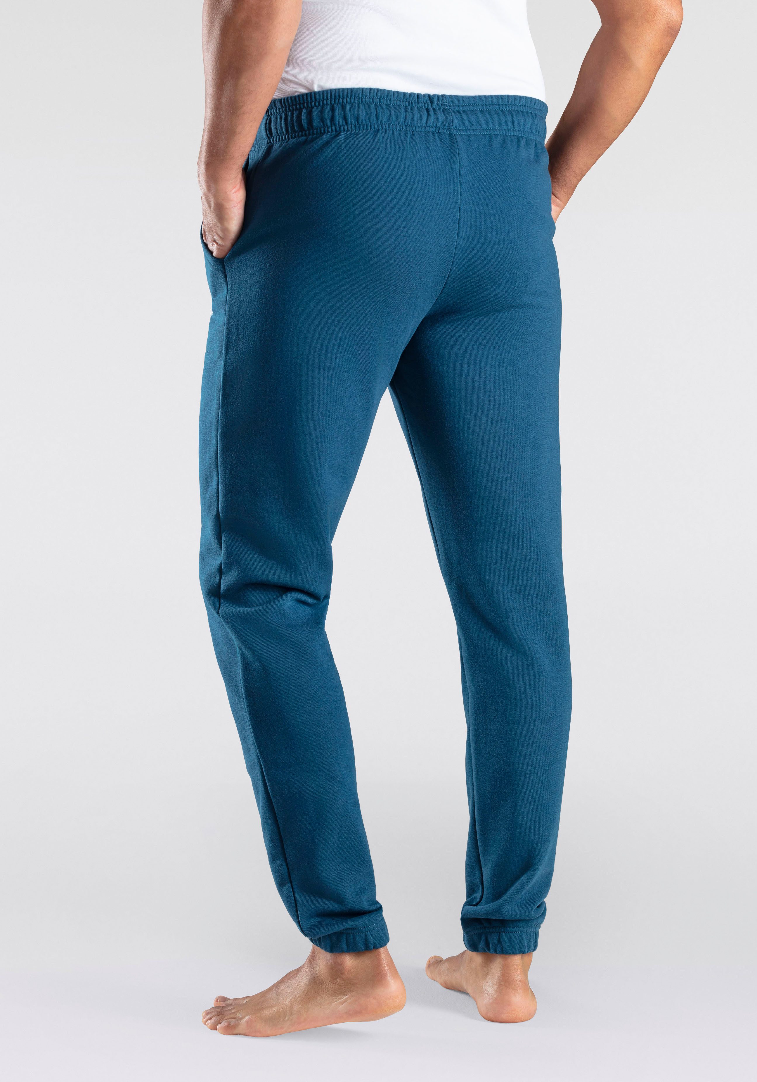 Bench. Loungewear Sweatbroek met logoprint heren maat 44/46 blauw