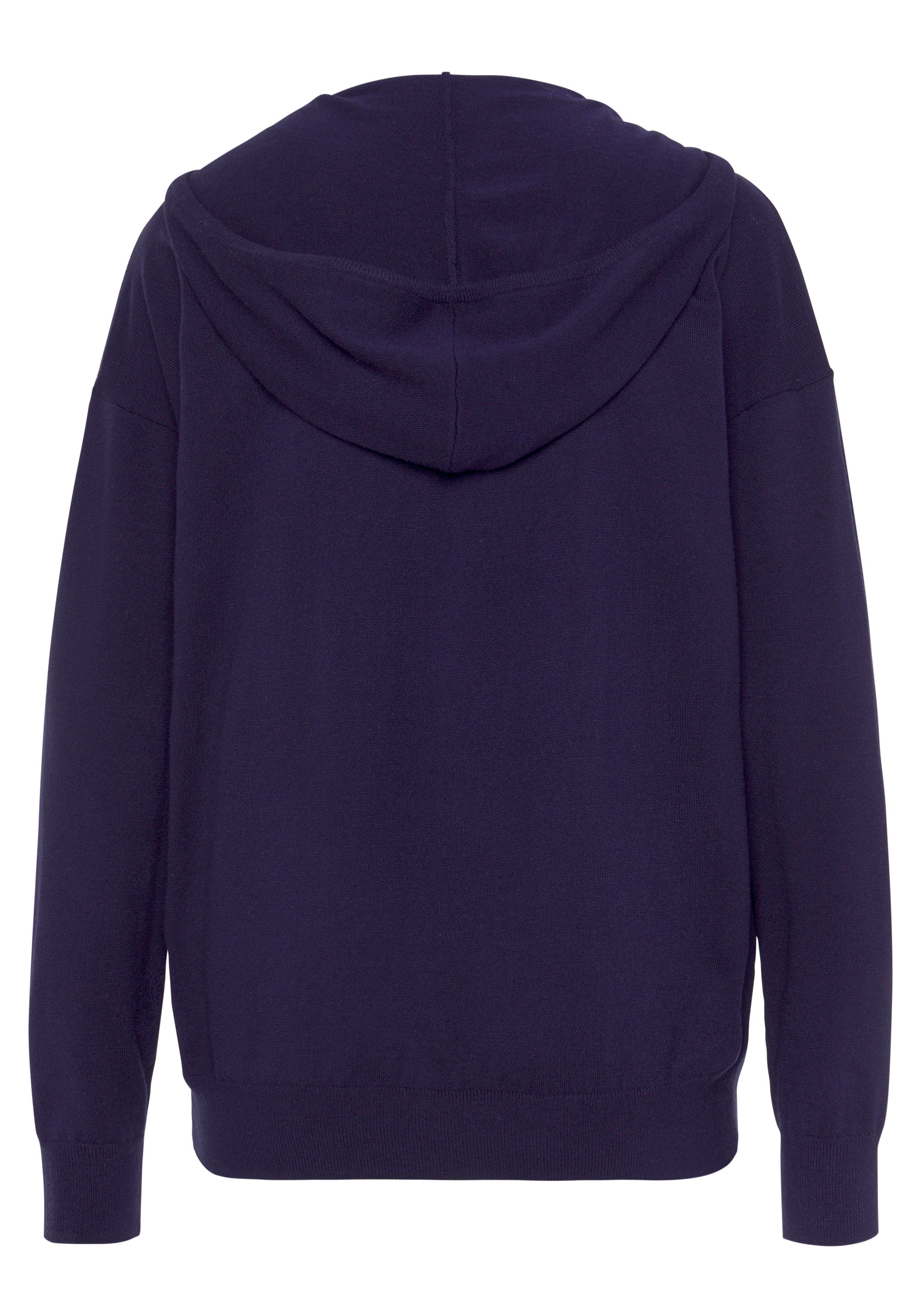 Lascana Gebreide trui Hoodie Capuchonsweatshirt van zachte viscosemix, loungewear