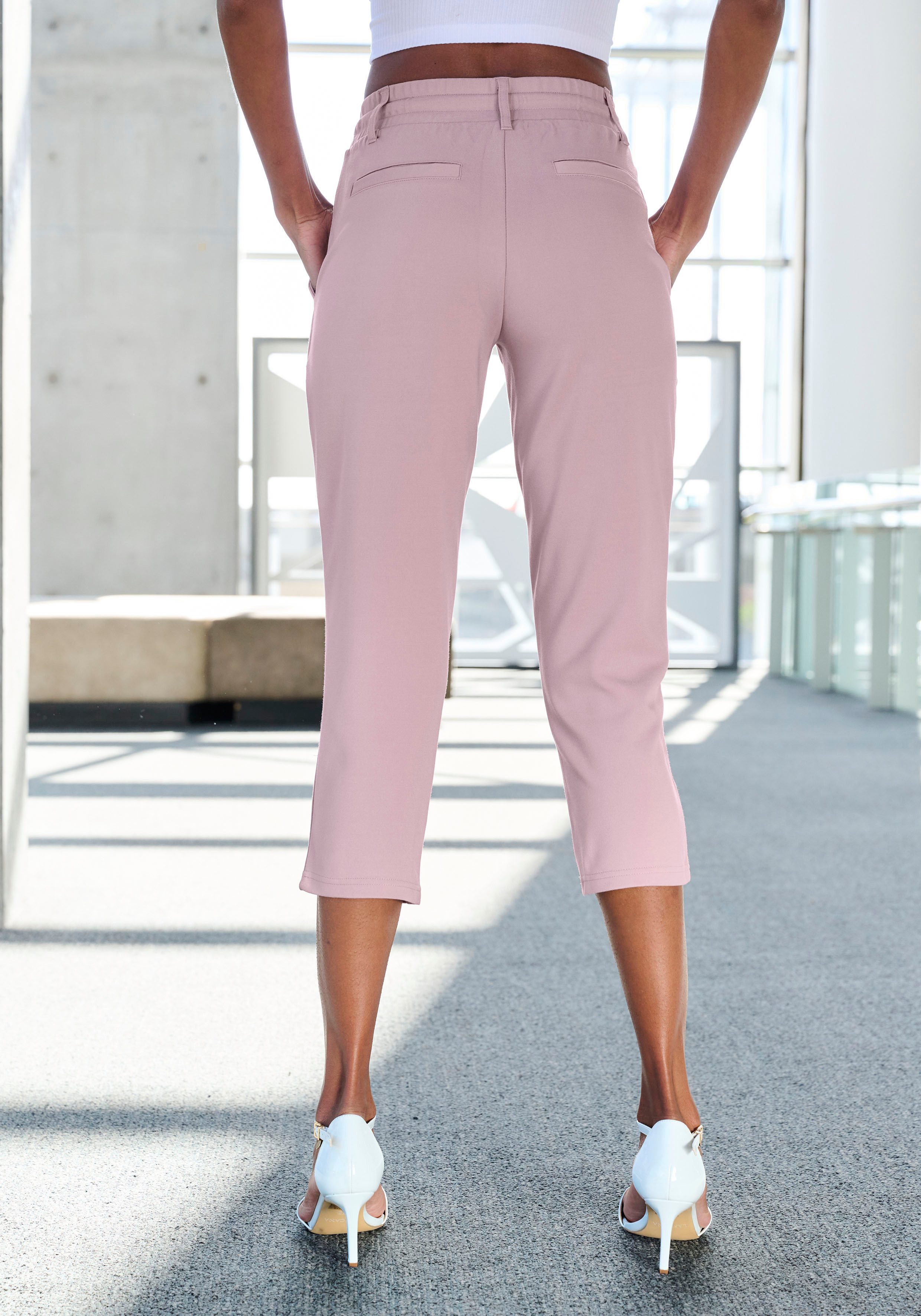 Lascana Caprilegging met zijzakken, loungewear