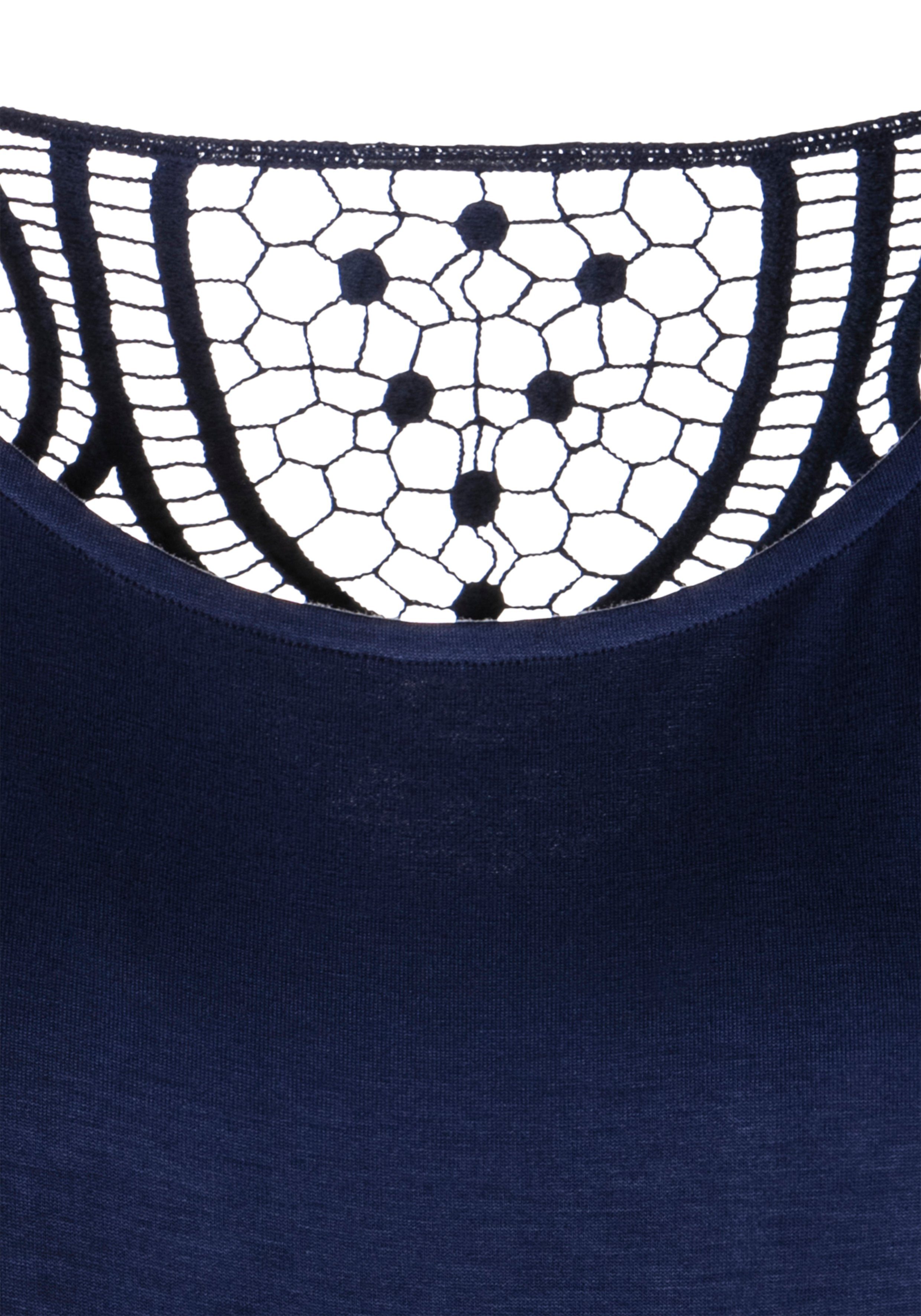 Vivance Shirt met korte mouwen Met haakwerk aan de achterkant